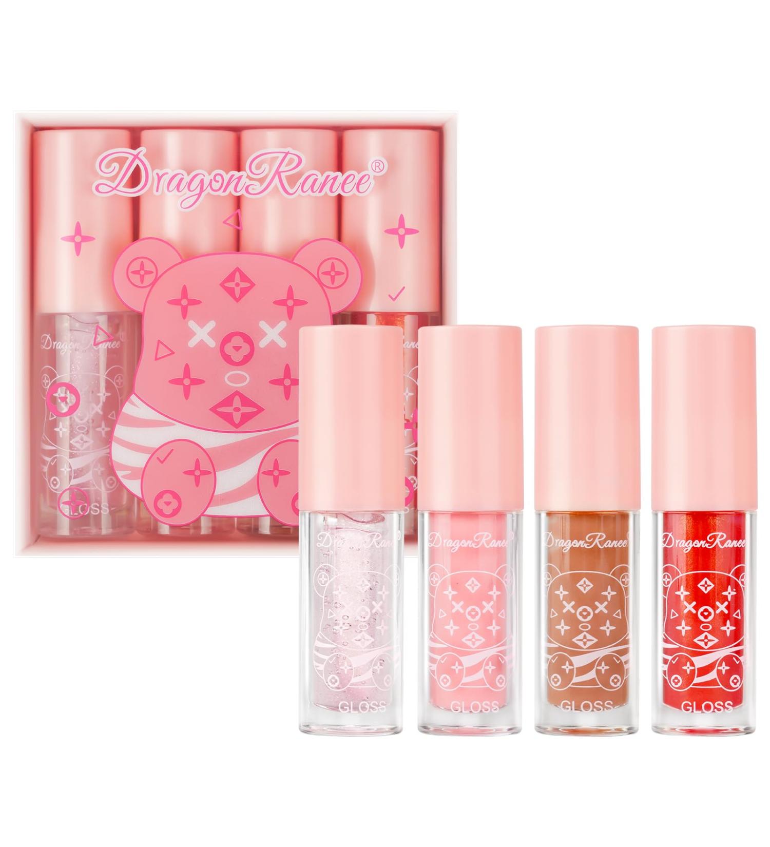 4 Couleurs Liquide Brillant L vres Ensemble Loss L vres Extra-Brillant la Texture L g re et clatante Lasting Bright Lip Oil pour Femmes Gilrs Soins des L vres R parateur A - Buy Online on GoSupps.com