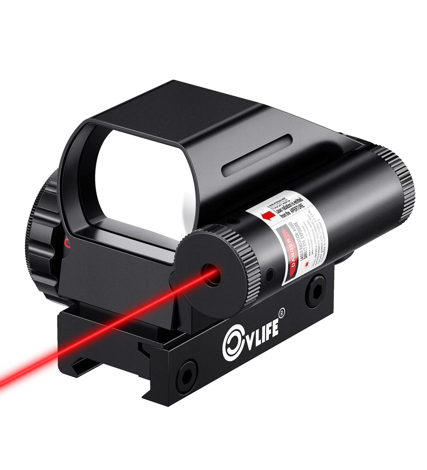 CVLIFE Reflex Sight Red/Green 4 Reticle Dot Sight with Red Laser - 2mW - Buy Online on GoSupps.com