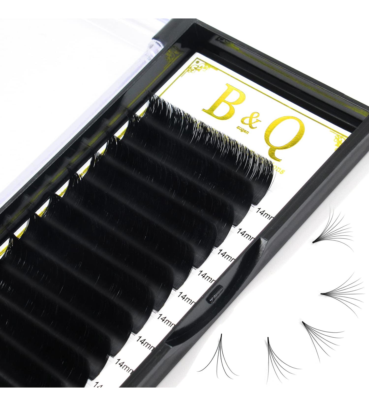 Self-Fanned Eyelashes | Easy Fan Lashes for Volume | C & D Curl Lash Extensions | 10 mm Individual Length - .03 .07 .10 - Buy Online on GoSupps.com