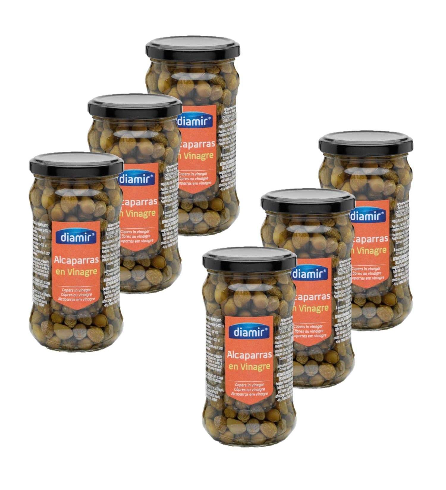 Lot 6x Capers in vinegar - Jar 300g