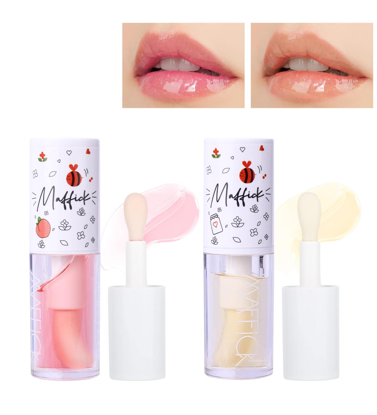 FANXITON 2 Pack Hydrating Honey Lip Oil - Nourishing Lip Gloss & Balm for Plump, Colorless Lips - Fruity Care Oil for Dead Skin Improvement - Buy Online on GoSupps.com