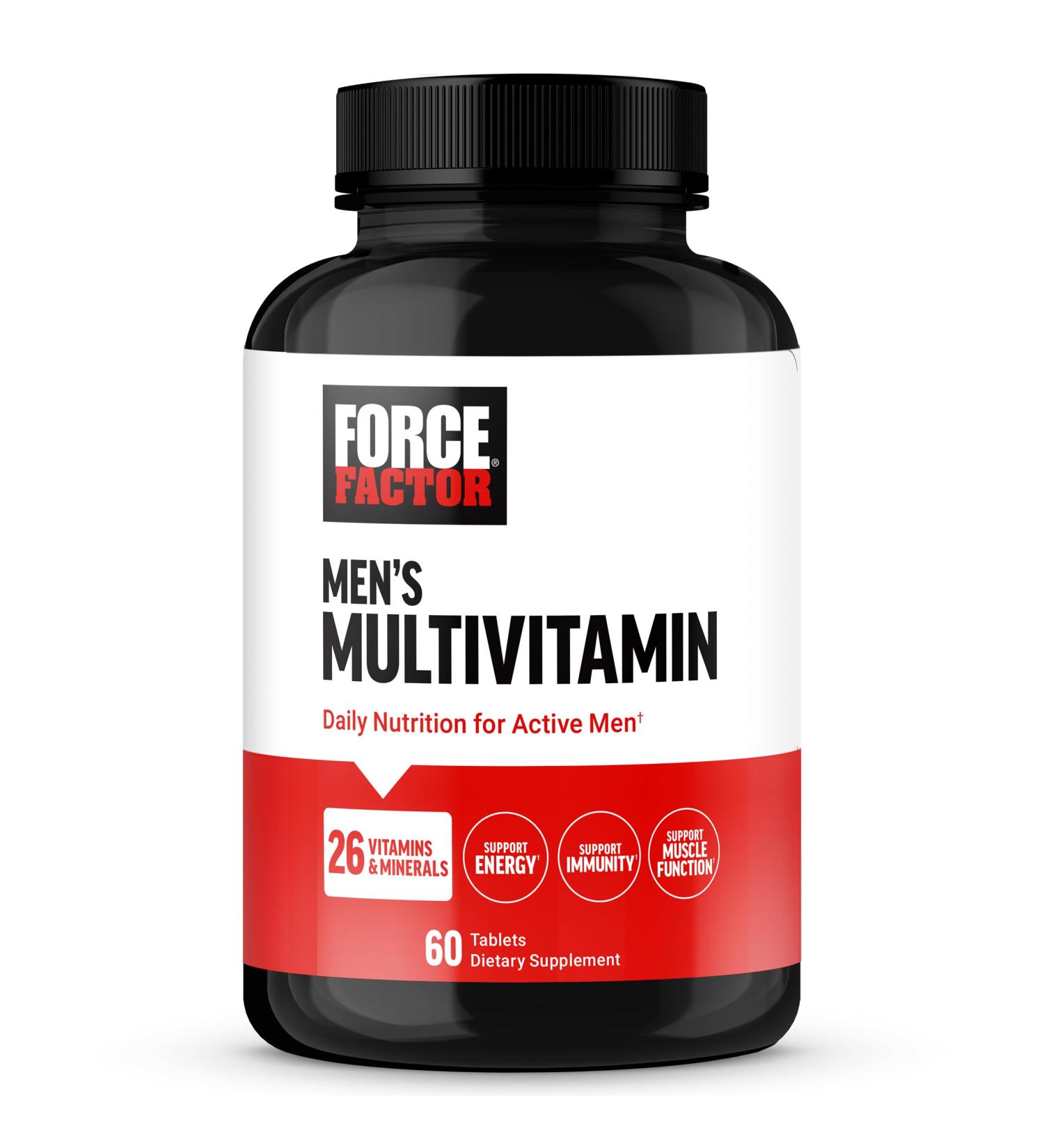 Force Factor Men s Multivitamins, Multivitamin for Men Plus Amino Acids Supplement with 27 Vitamins and Minerals, and Phytonutrients to Support Energy, and Immunity, 60 Tablets Men's - Buy Online on GoSupps.com