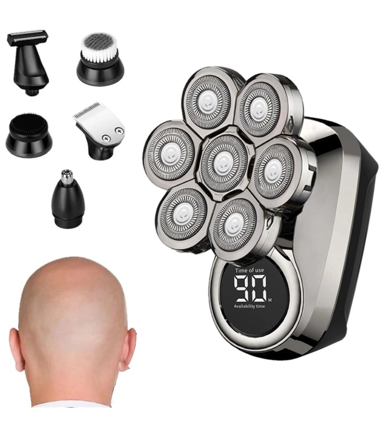 Balder Boss 6-in-1 Electric Shaver for Bald Men | Stainless Steel Hair Trimmer with LED & USB Charging - Buy Online on GoSupps.com