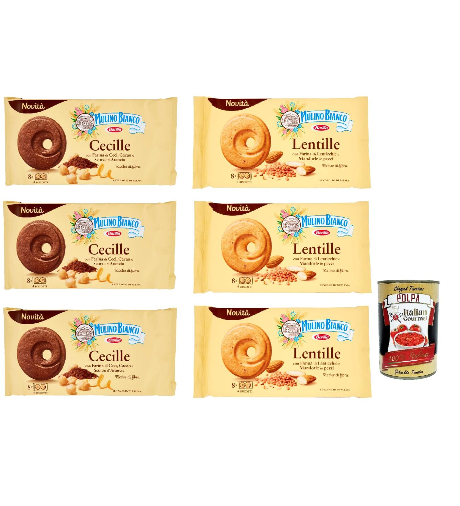 Mulino Bianco Cecille et Lenticclle Lot of 6 biscuits 220 g + Italian Gourmet pulp 400 g - Buy Online on GoSupps.com