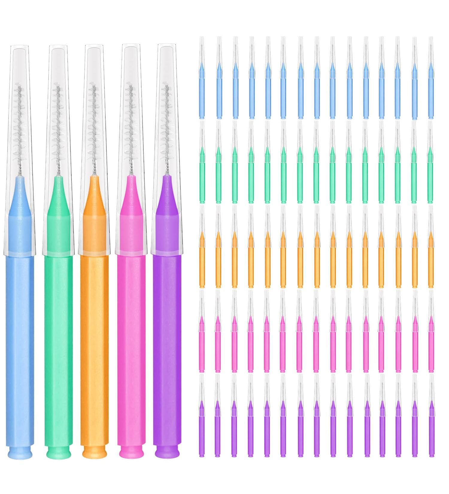 EasyHonor Interdental Brush 75pcs - Dental Hygiene Flosser for Cleaner Teeth - Bright Color Tooth Cleaning Tool - Buy Online on GoSupps.com