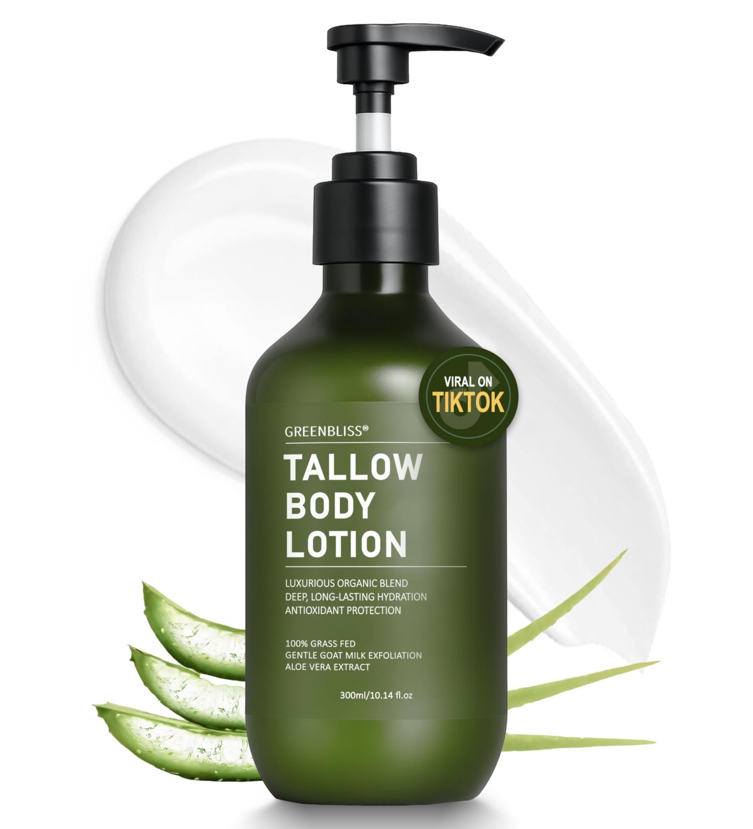 Beef Tallow for Skin Body Lotion - 100% Organic Grass Fed Tallow Balm Face + Body Whipped Moisturizer for Sensitive Skin Natural Deep Hydration Lotion Sensitive Skin Safe 300ml/10.14 FL. oz. - Buy Online on GoSupps.com