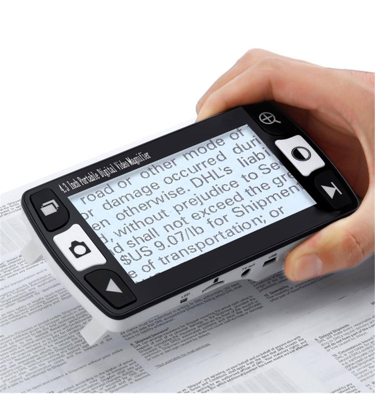 Electronic Reading Aid Digital Magnifier 4.3-inch Portable Digital Magnifier 6x-16x Ideal for Reading Small Prints & Low Vision & Aging Eyes Digital magnifiers - Buy Online on GoSupps.com