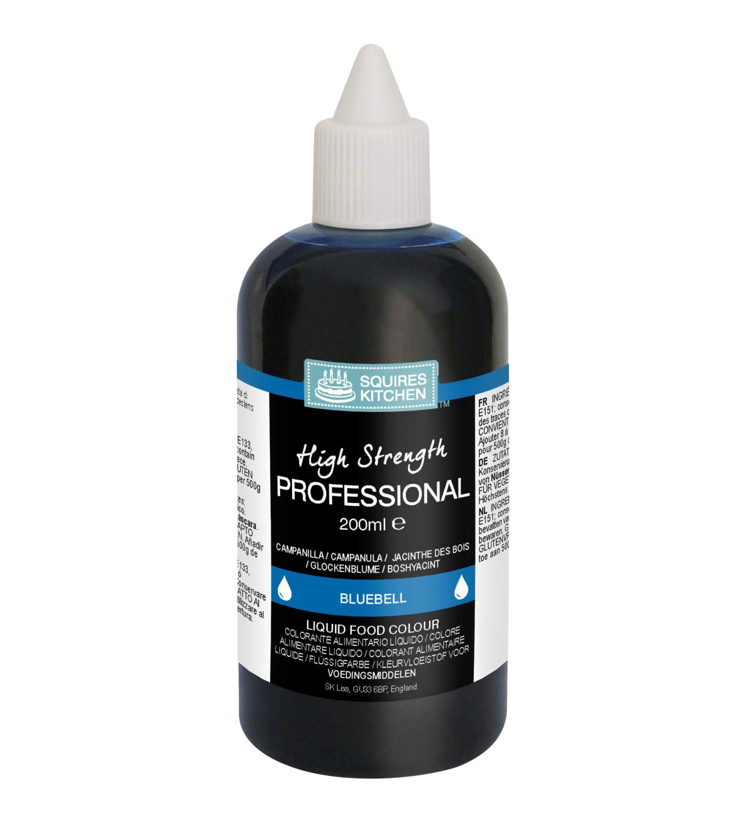 Squires Kitchen Bluebell Navy Blue Professional Edible Food Colour Liquid 200ml