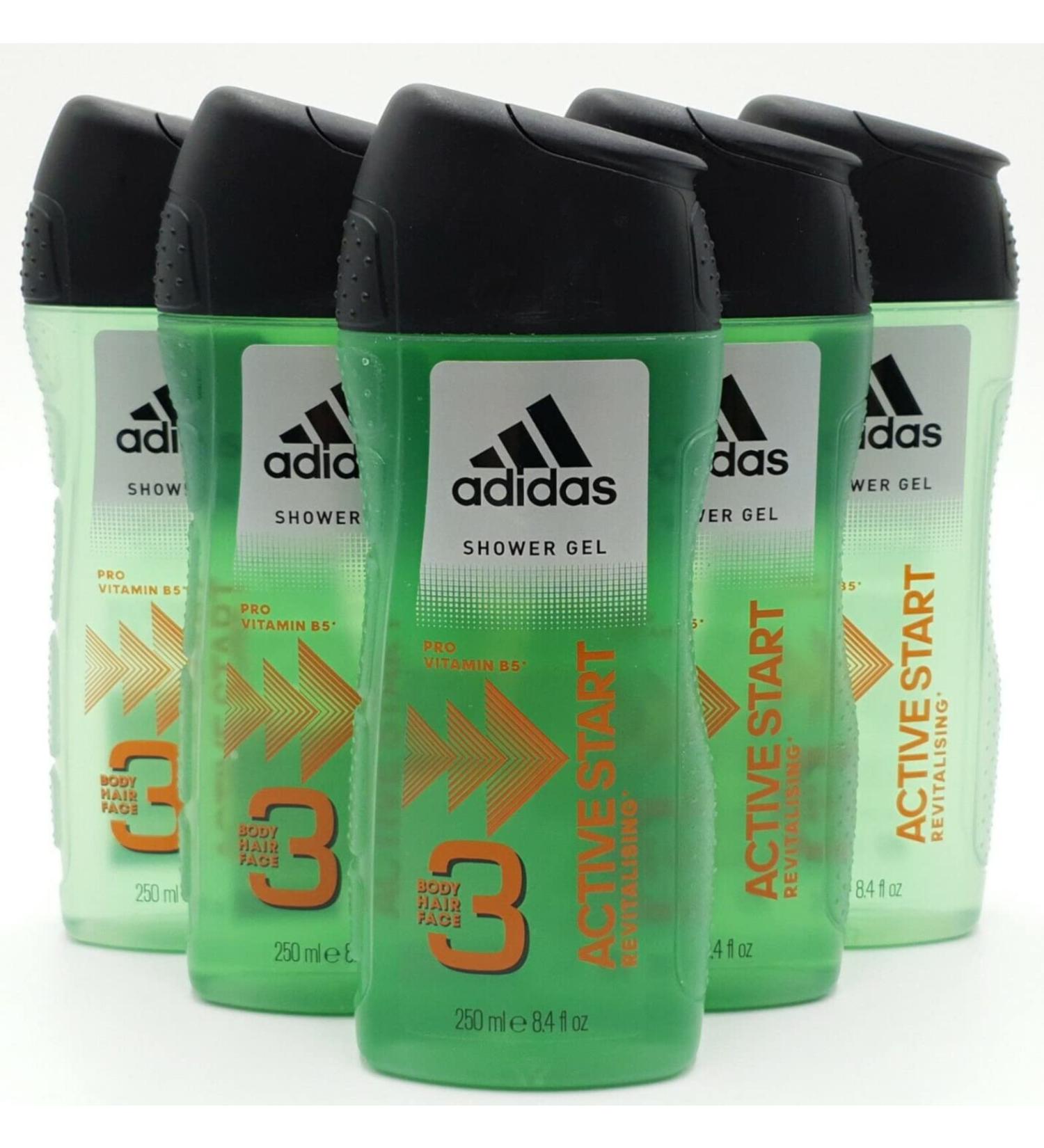 adidas 6er Pack - Adidas Men Shower Gel & Active Start 3 in 1 - 250 ml