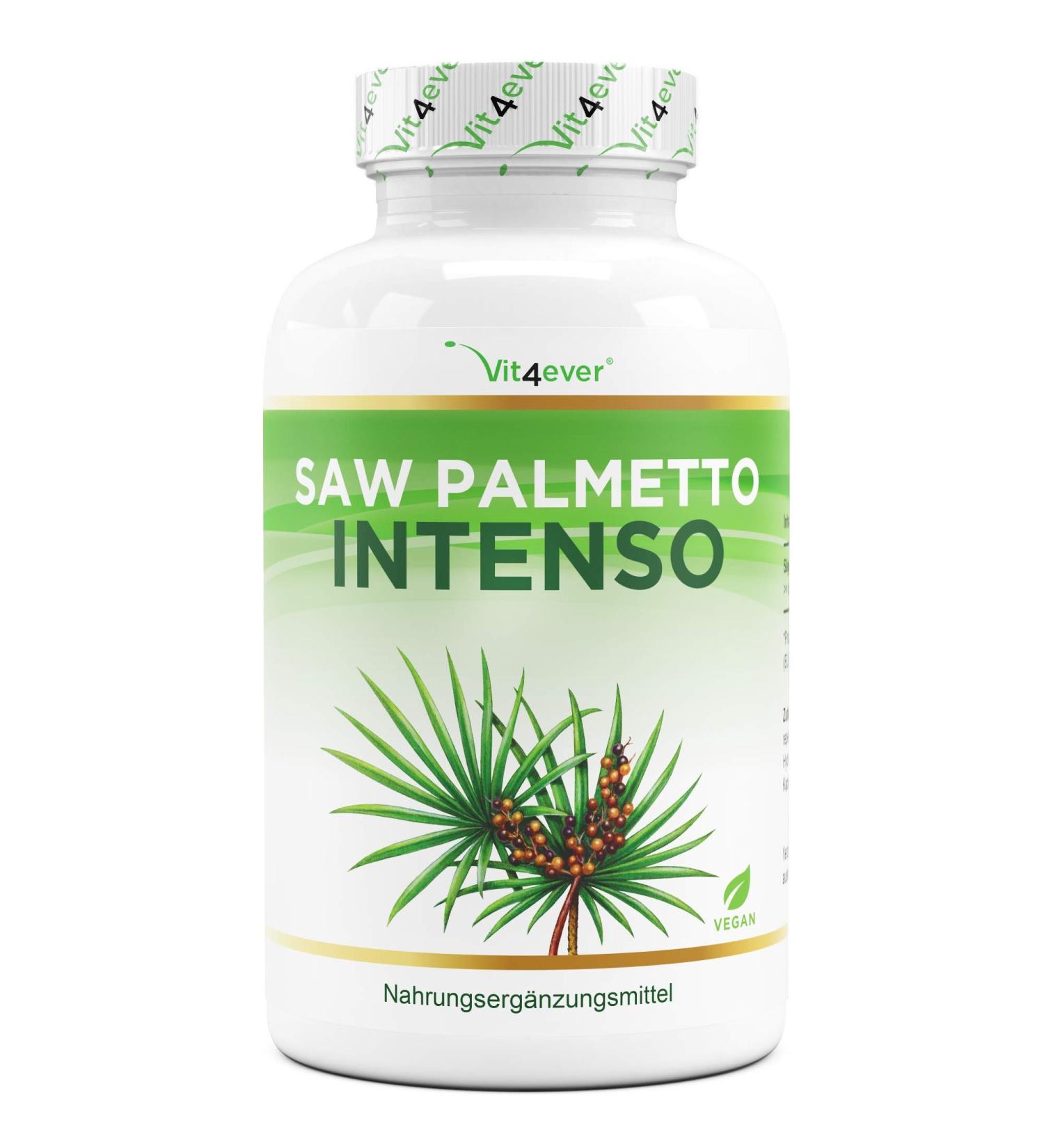 Saw Palmetto Extract 500mg - 180 Vegan Capsules | Premium Quality | 5% Phytosterols | Lab Tested | No Additives | High-Dose Supplement - Buy Online on GoSupps.com