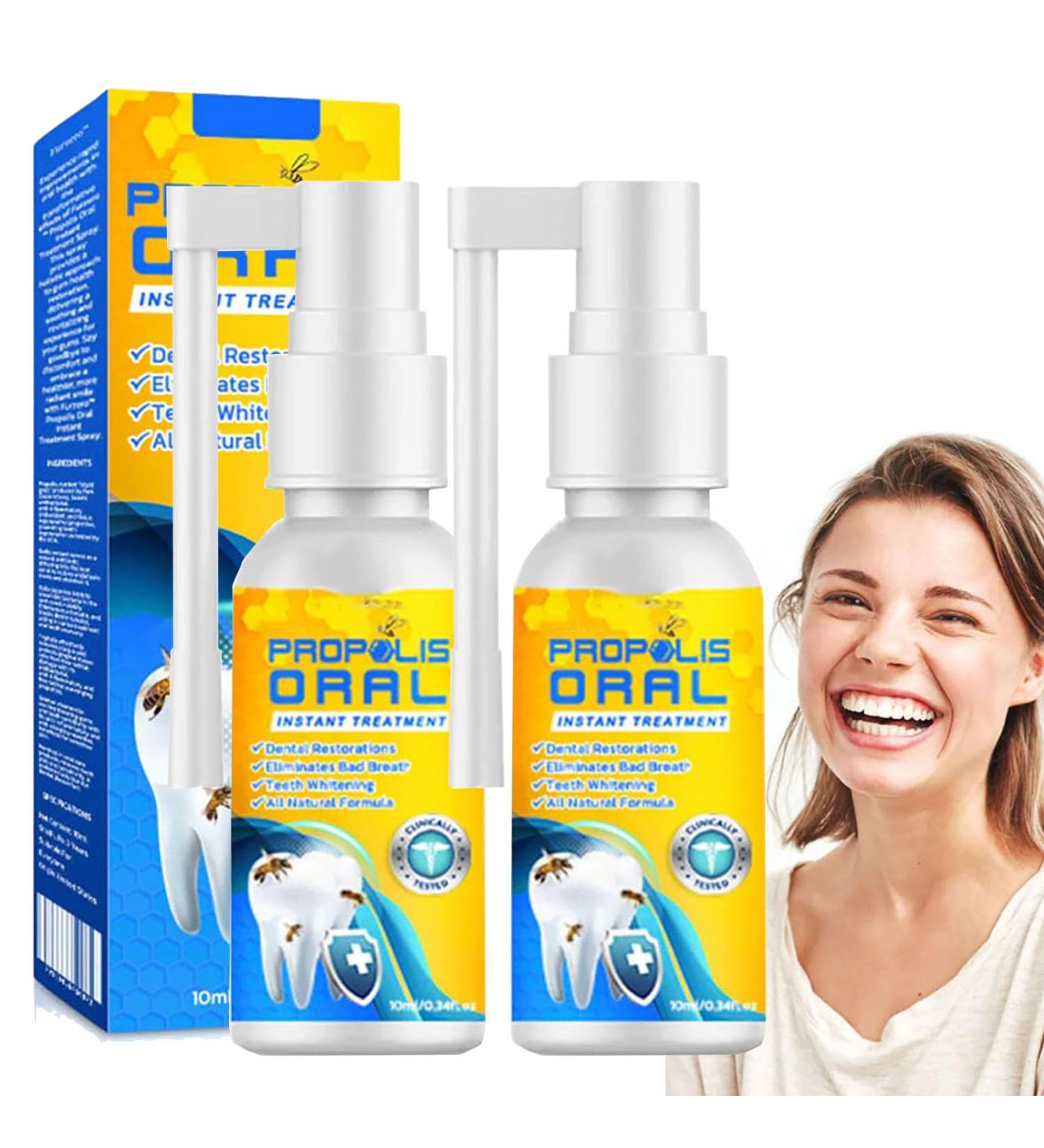 Furzero Propolis Oral Instant Treatment Spray - 2-Pack | Refreshing Breath & Deep Cleaning Mouthwash for Total Teeth Care - Buy Online on GoSupps.com