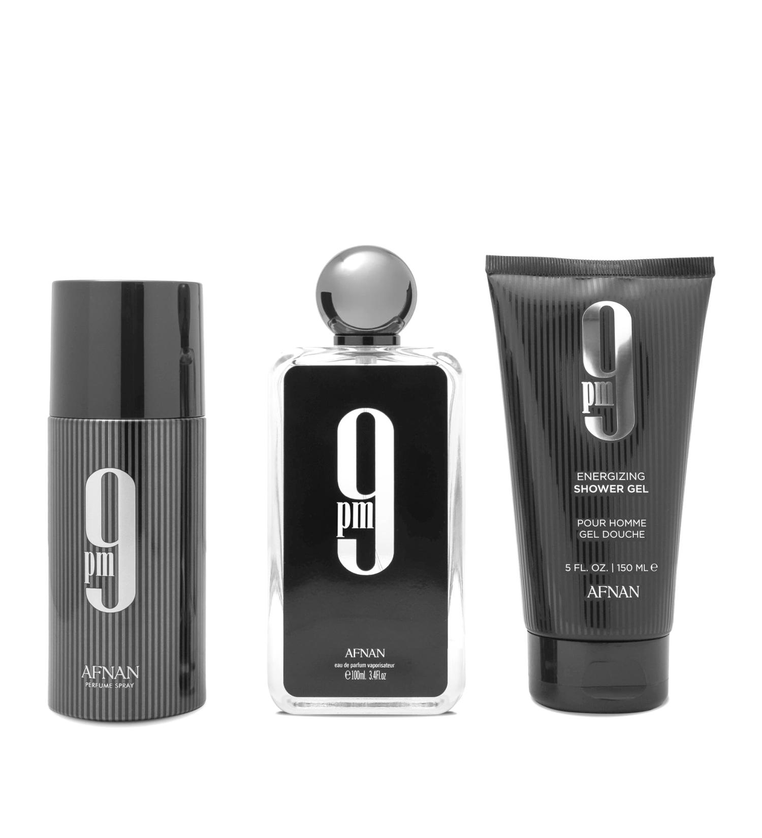 Afnan 9 PM Luxury Perfume Gift Set Eau De Parfum (3.4 Oz) Deodorant (5.0 Oz) Shower Gel (6.7 Oz) 9 PM Gift Set - Buy Online on GoSupps.com