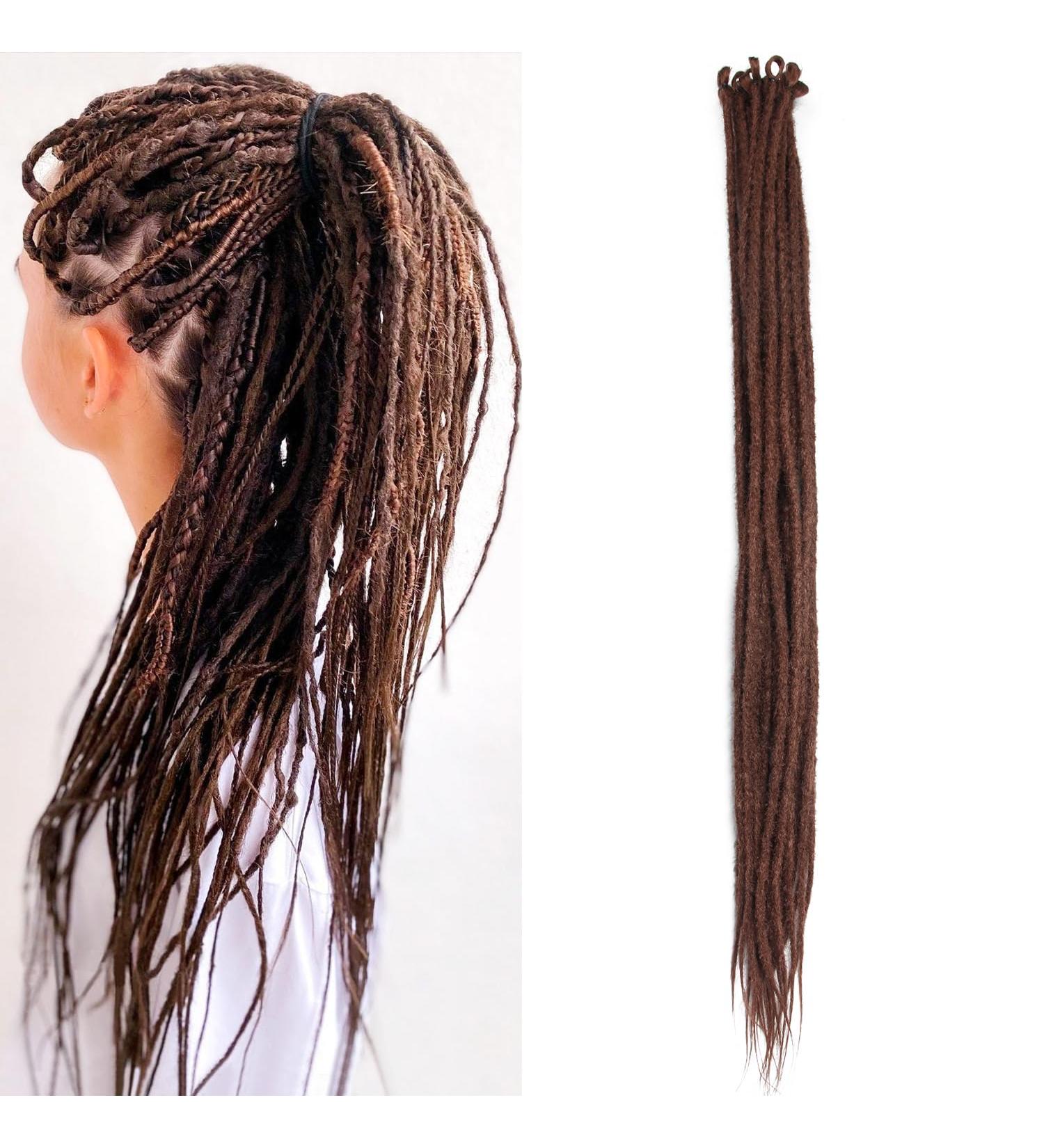 30 Synthetic Dreadlocks Extensions - 20 Strands Pack Soft Crocheted Braids 0.8cm One-Sided Reggae Hip-Hop Hair - Color 30# - Buy Online on GoSupps.com