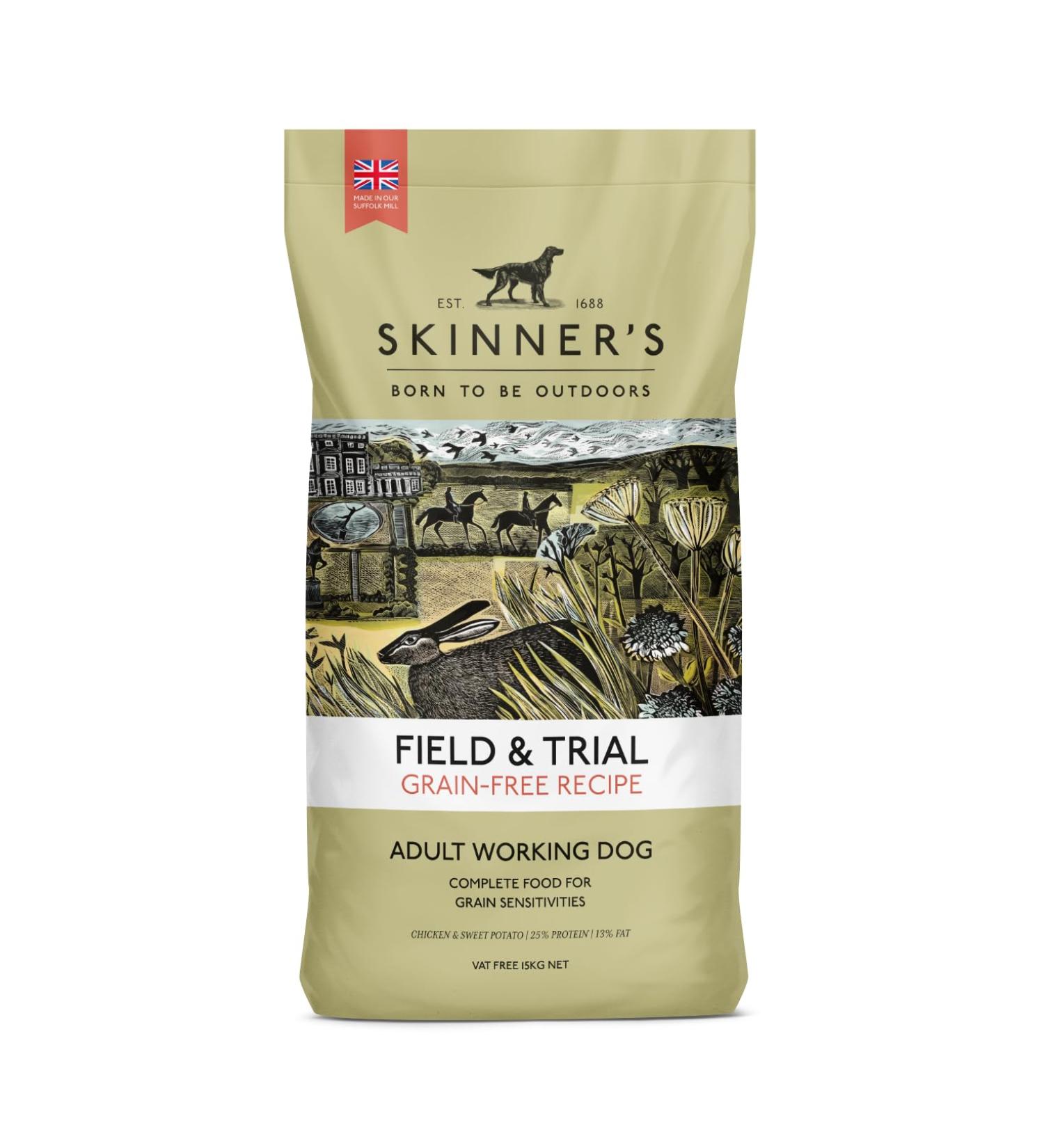 Skinner s Field & Trial Grain Free Chicken & Sweet Potato Complete Dry Adult Dog Food For Dogs with Intolerance to Grains 15kg 1 count (Pack of 1)
