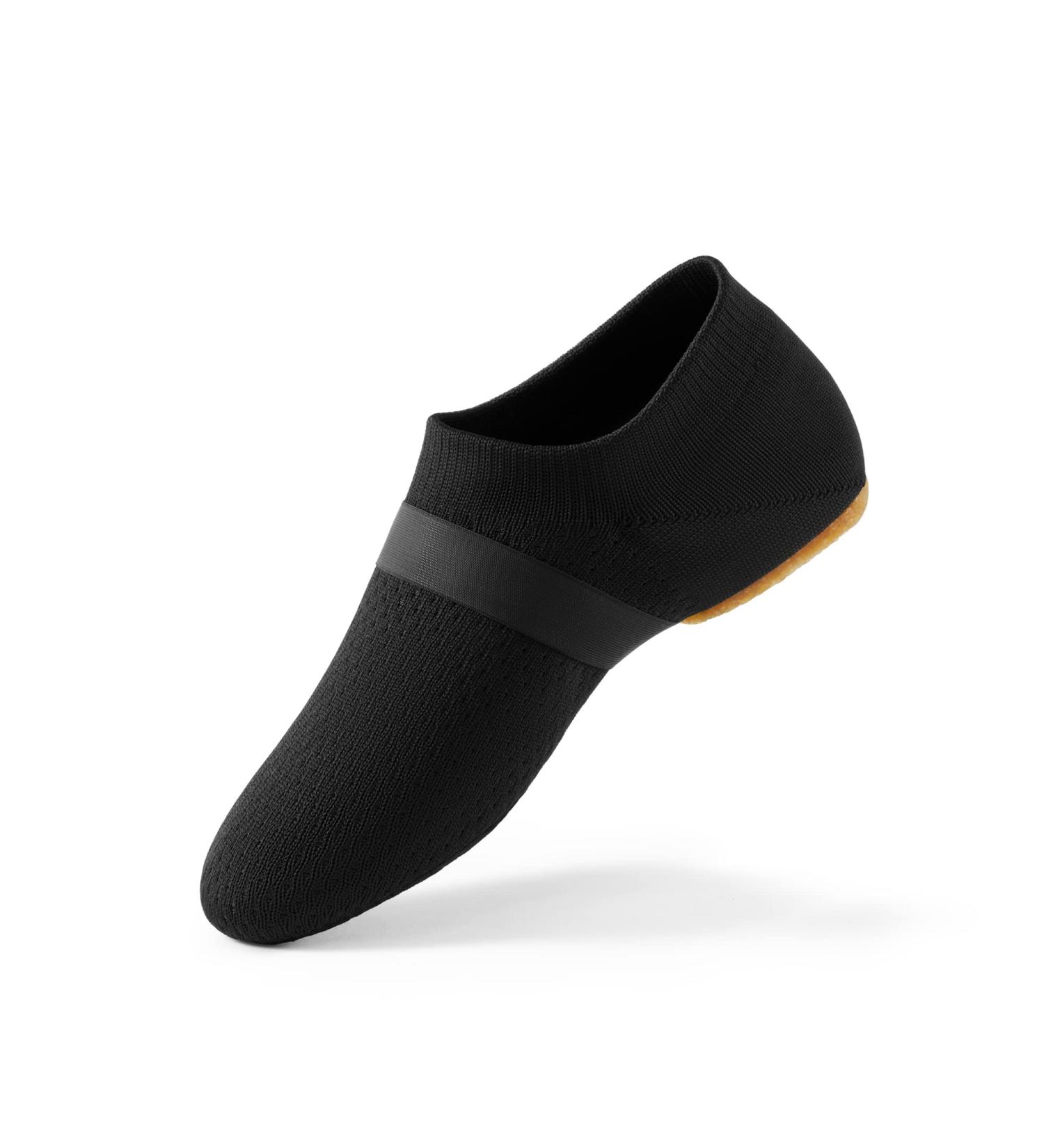 SANGEESON Jazz Dance Shoes | Slip-on for Women and Men | Black | Size 7-7.5 Women/6-6.5 Men - Buy Online on GoSupps.com
