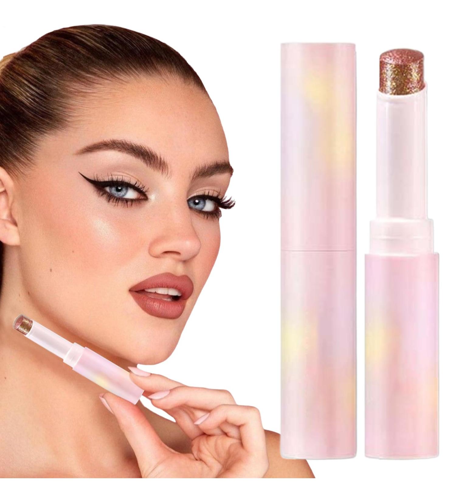  Bsbkoj Jelly Shimmer Eye Shadow Stick Longwear Glitter Glaze Makeup Adorable Makeup Sticks Multi-Purpose Smooth Eyeshadow for Daily Looks Wedding Wife Women Daughter Present - Buy Online on GoSupps.com