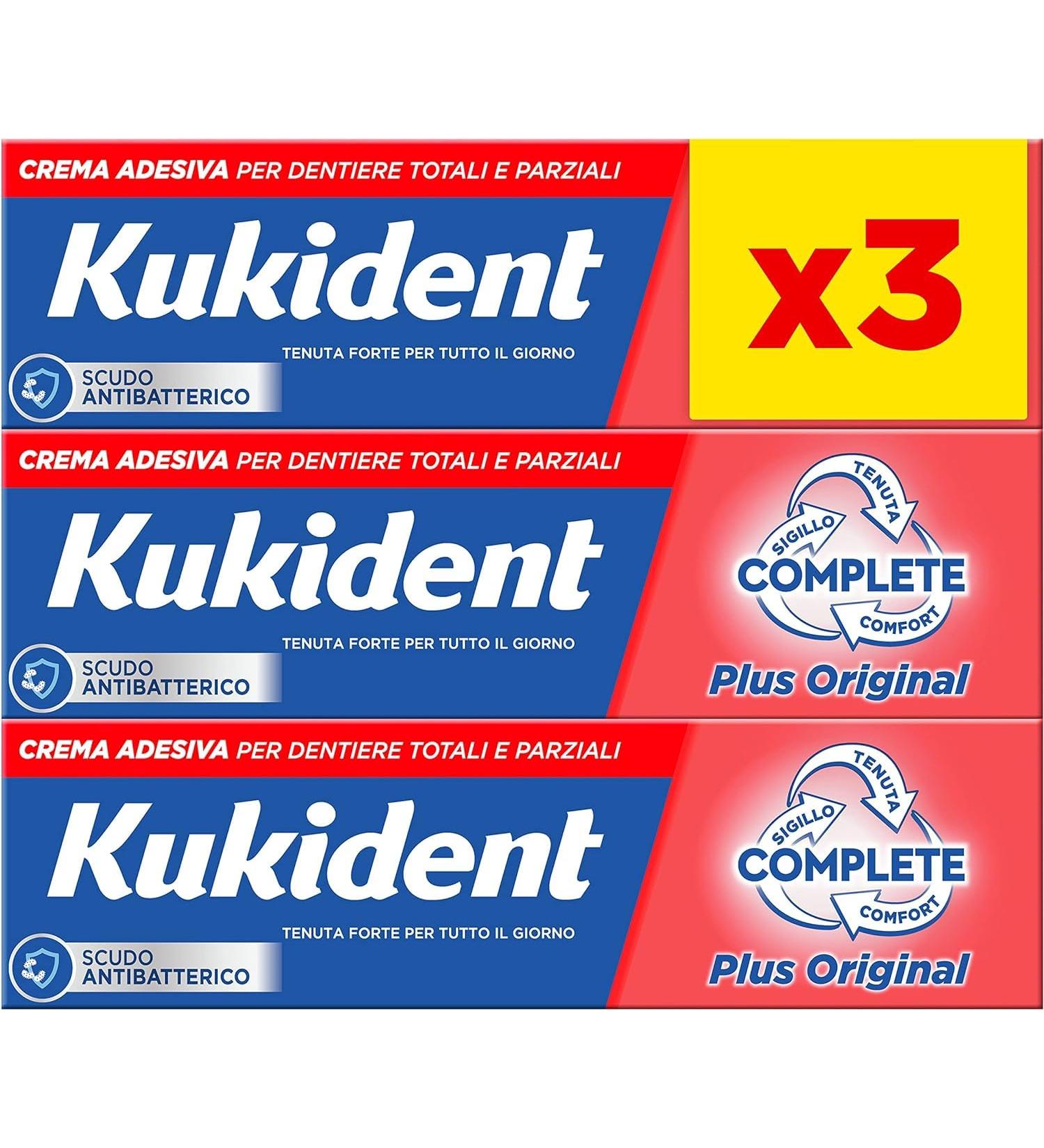 Procter Gamble Kukident Complete bonding cream for total and partial dentures strong grip fresh taste 3 x 35 g