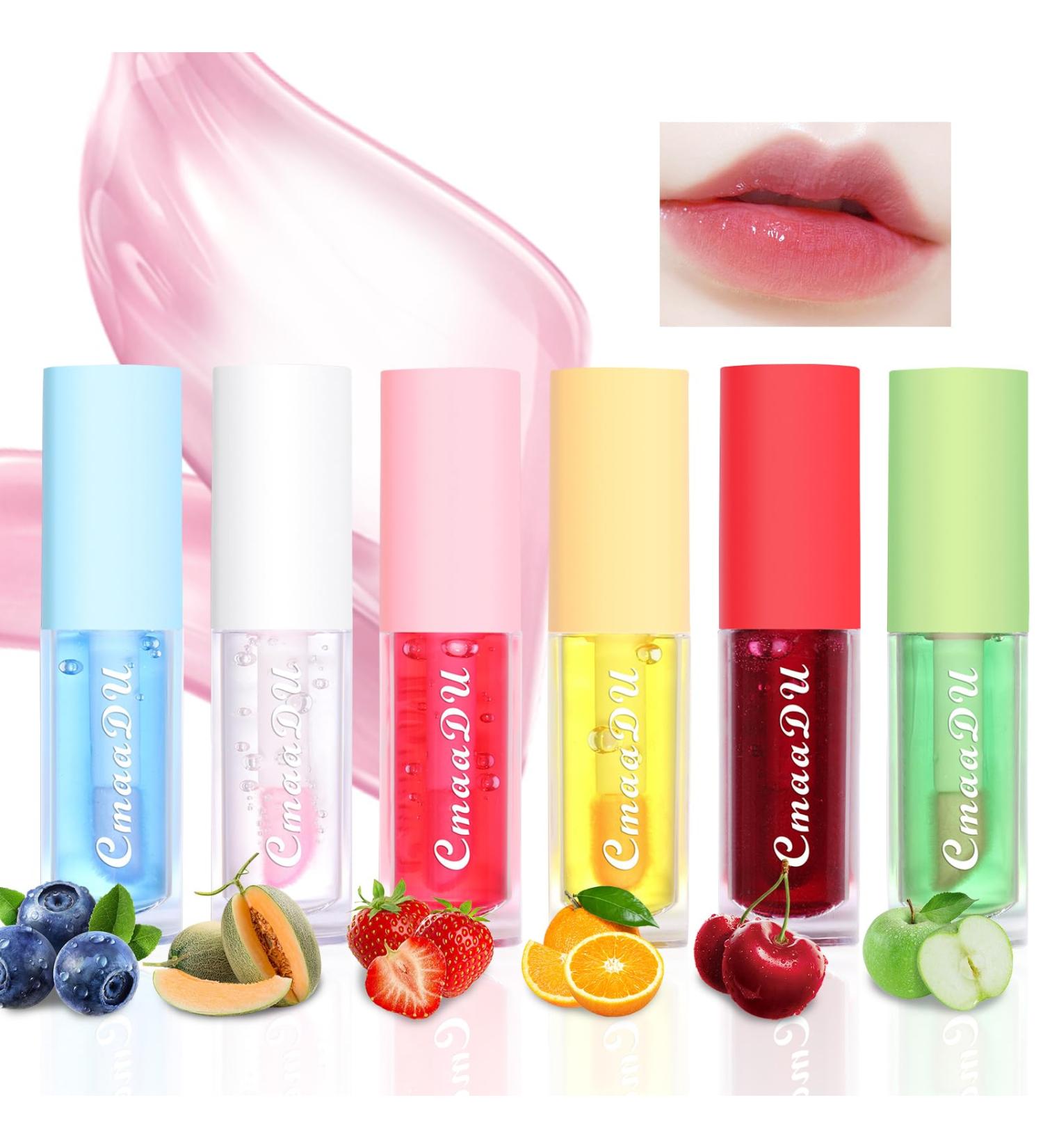 AKOFIC 6 Pcs Moisturizing Lip Gloss Fruity Lip Gloss Long Lasting Aqueous Plumping Colored Lip Oil Moisturizing Lip Gloss Set for Women and Girls Lip Care - Buy Online on GoSupps.com