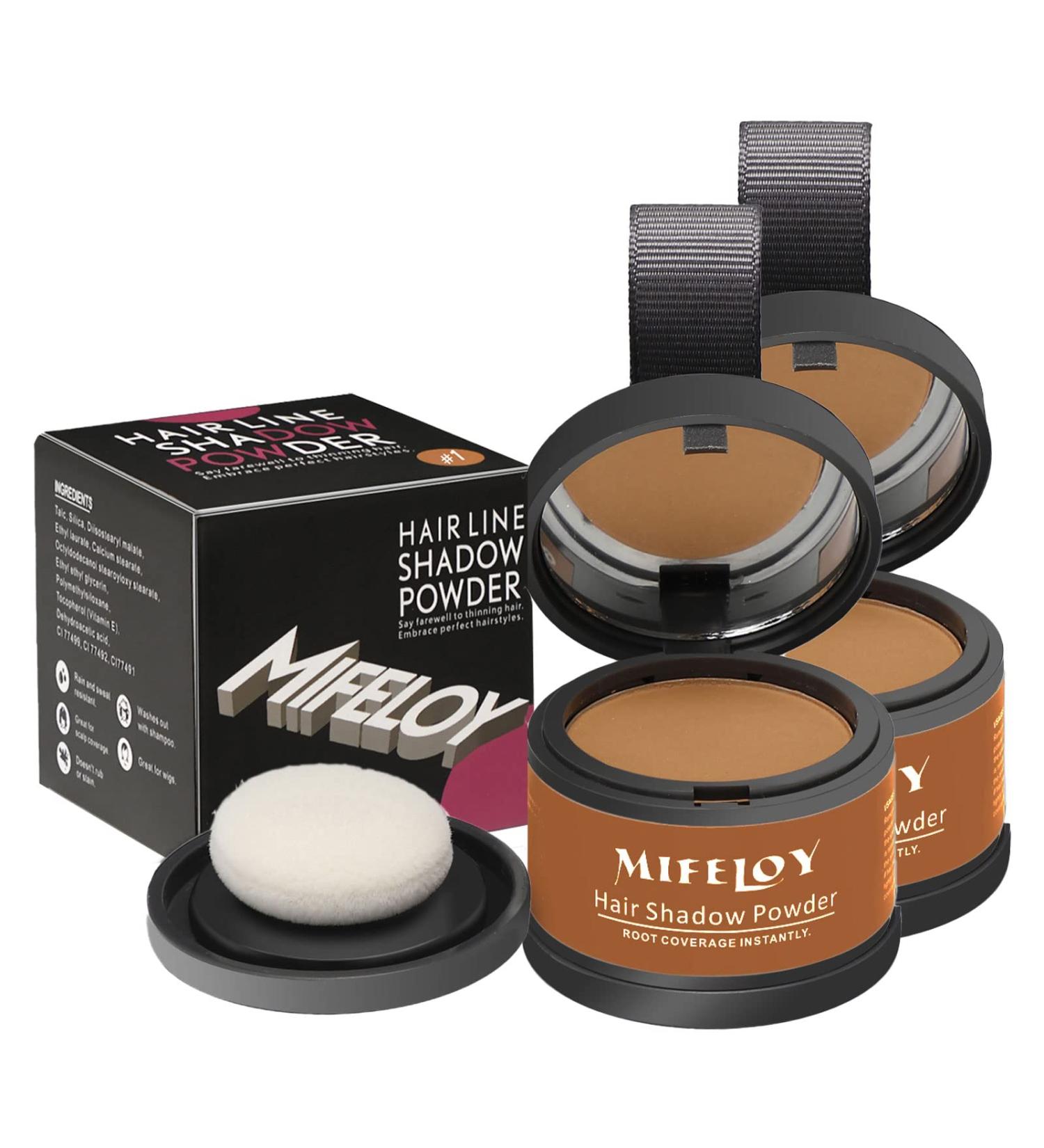 Buy Mifeloy Hairline Powder Set - Light Brown Invisible Concealer with Mirror & Sponge | Waterproof Hair Makeup for Instant Coverage - Perfect for Men & Women - Buy Online on GoSupps.com