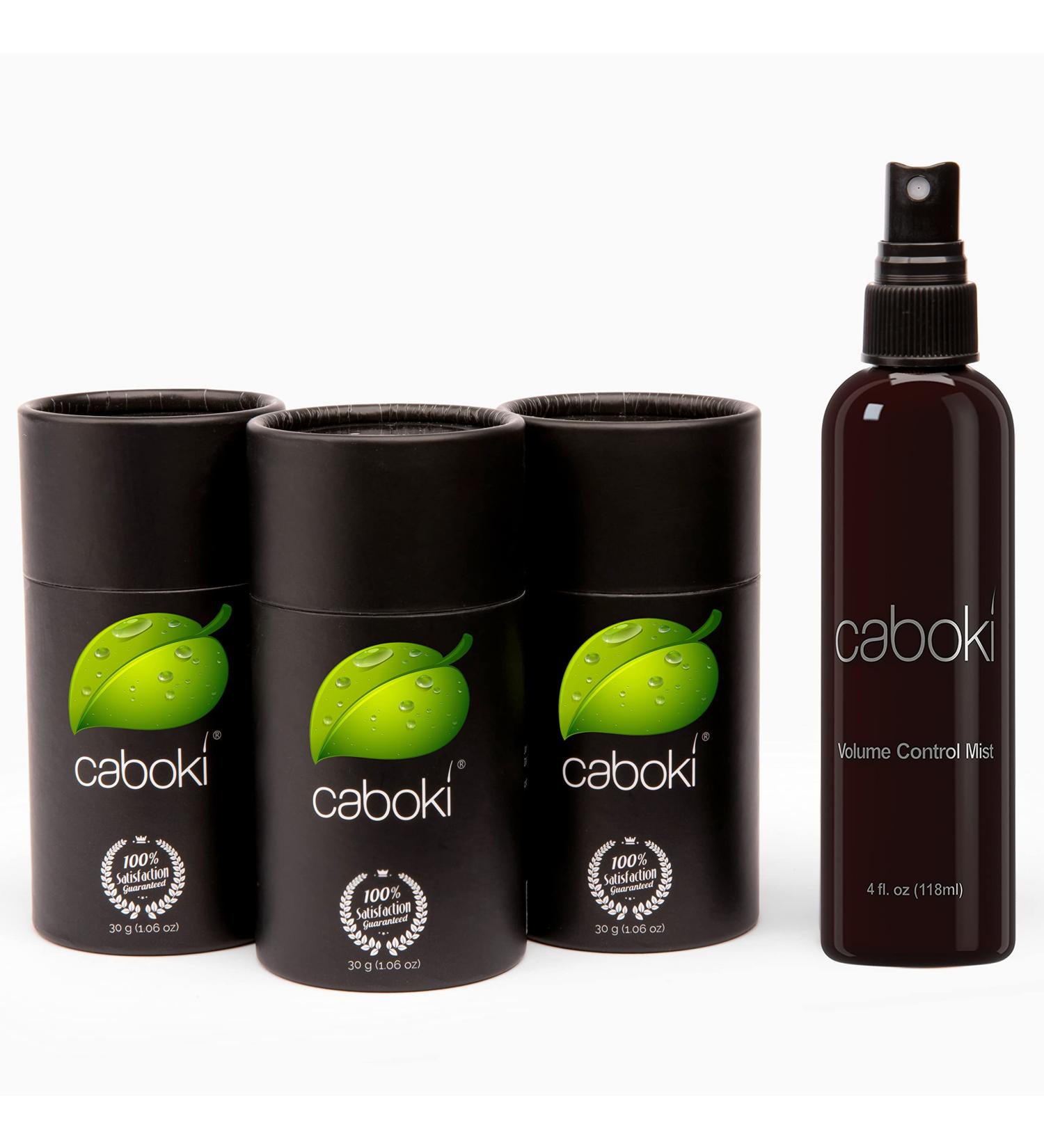 Caboki VALUE PACK 2 (3 x 30 gram plus one Volume Control Mist) 270-Day Supply Salt & Pepper Light - Buy Online on GoSupps.com