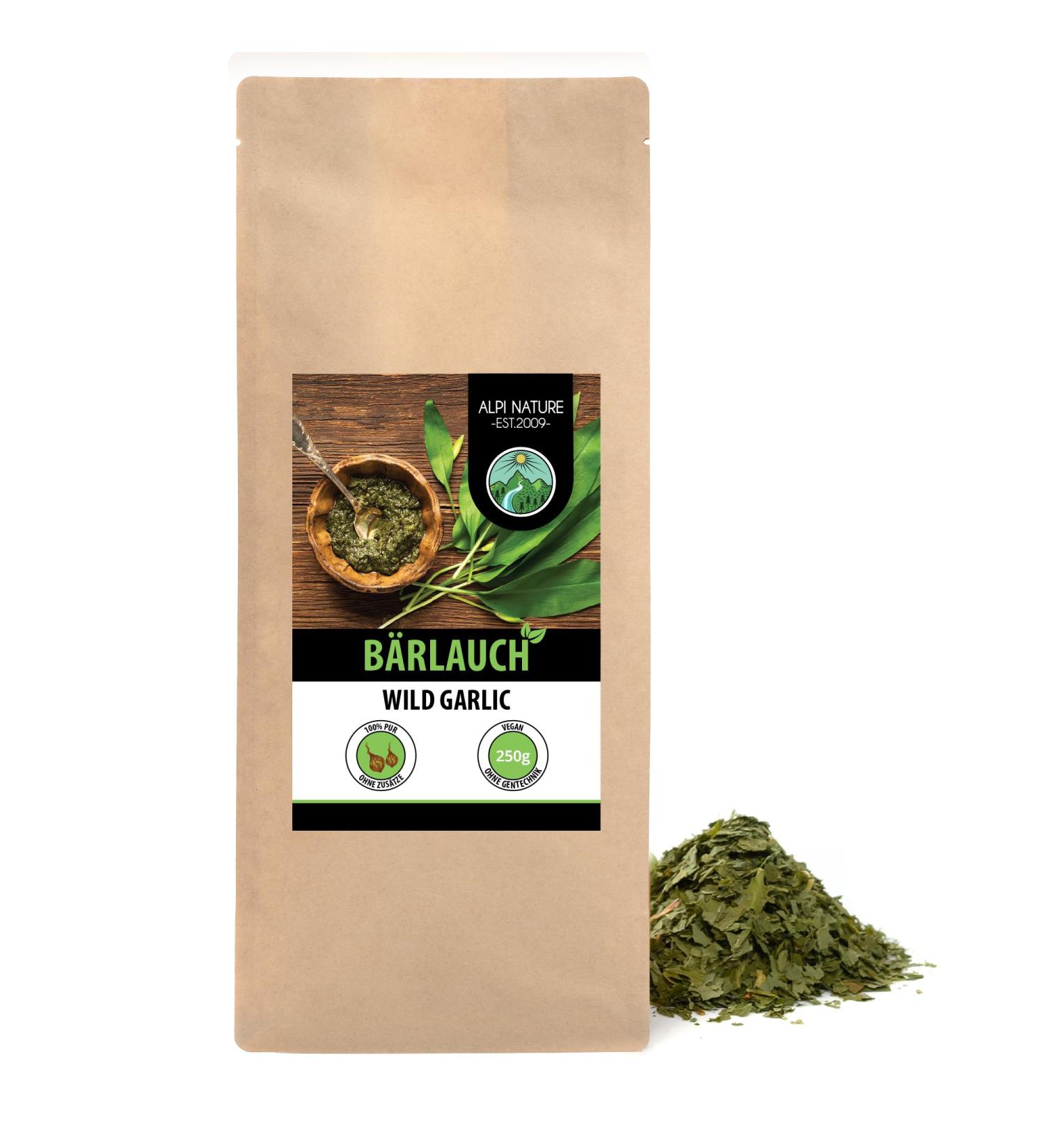 Buy Bear Garlic 250g - Dried Wild Garlic Leaves 100% Natural No Additives - Premium Quality - Buy Online on GoSupps.com