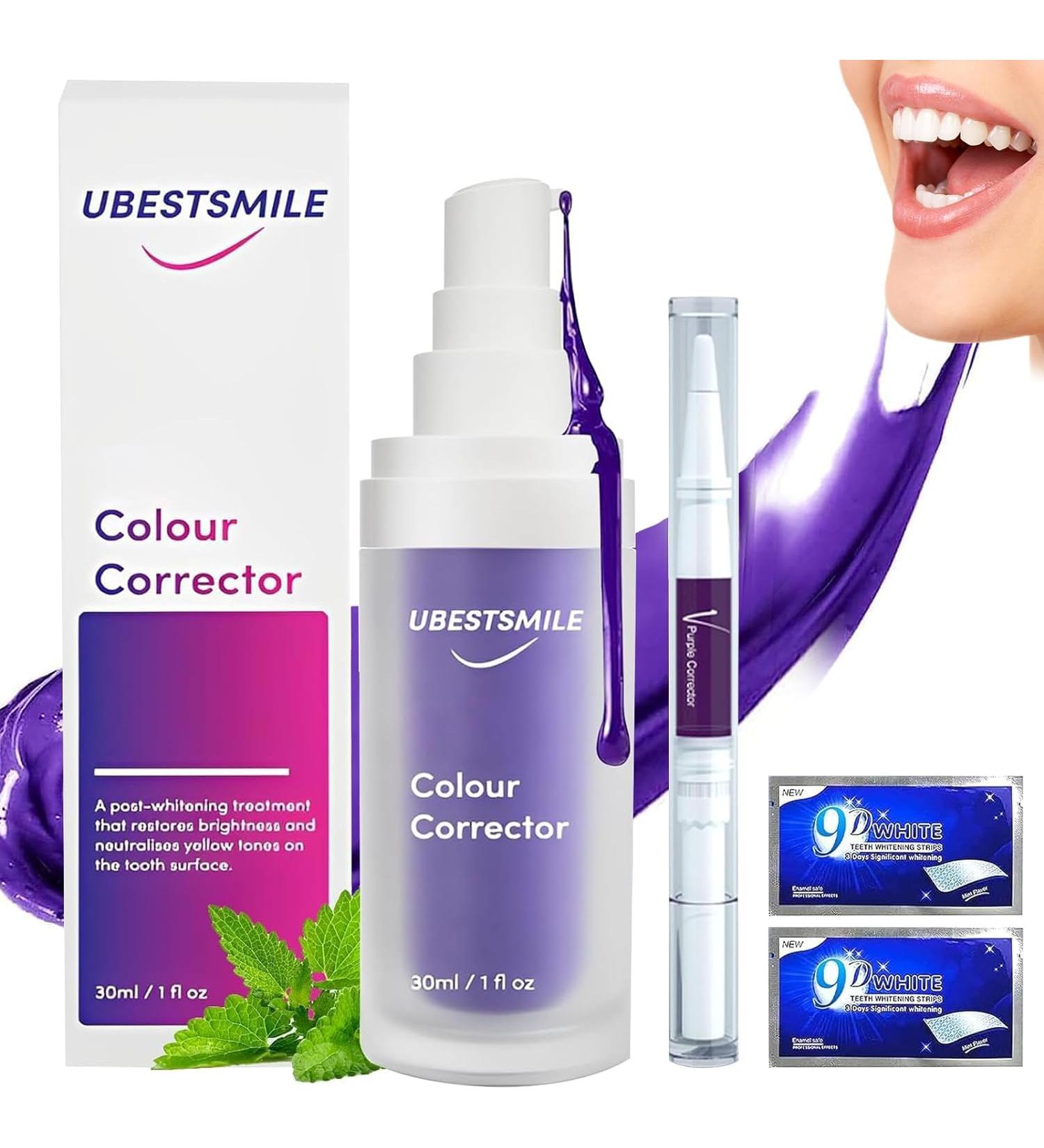Uirheurd Purple Whitening Toothpaste Pure Smile Mallow Whiter Color Corrector Serum Whitening Toothpaste For Teeth Whitening - Buy Online on GoSupps.com