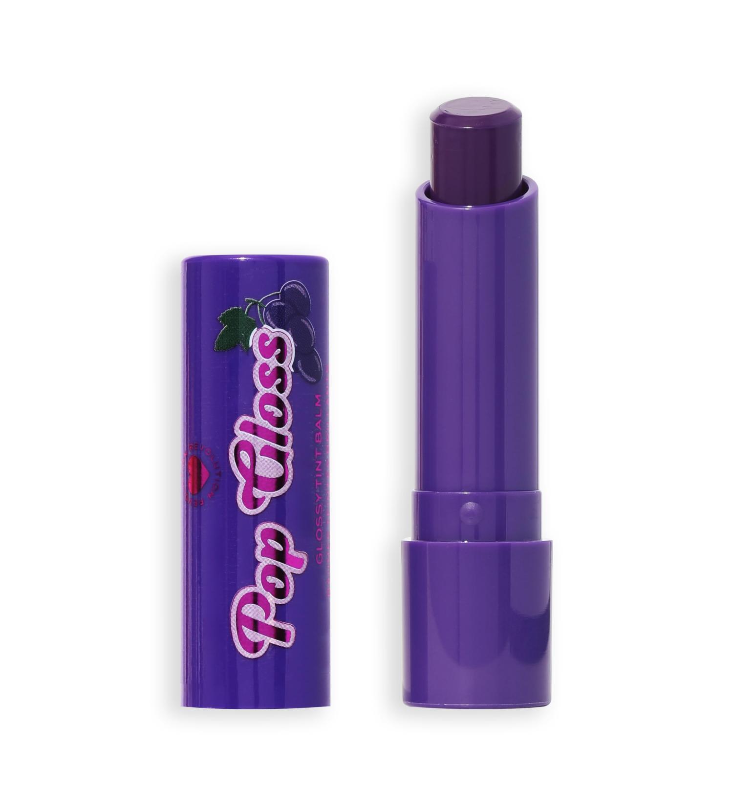 I Heart Revolution Pop Gloss Balm Hydrating Lip Balm With Glossy Finish & Hint Of Colour Vegan & Cruelty-Free Grape Purple - Buy Online on GoSupps.com