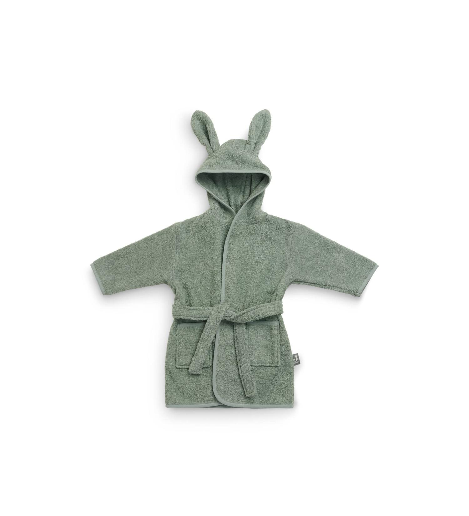 Jollein Baby Bathrobe 1-2 Years - Ash Green | Soft Cozy & Stylish Baby Robe for Comfort | International Shipping Available - Buy Online on GoSupps.com
