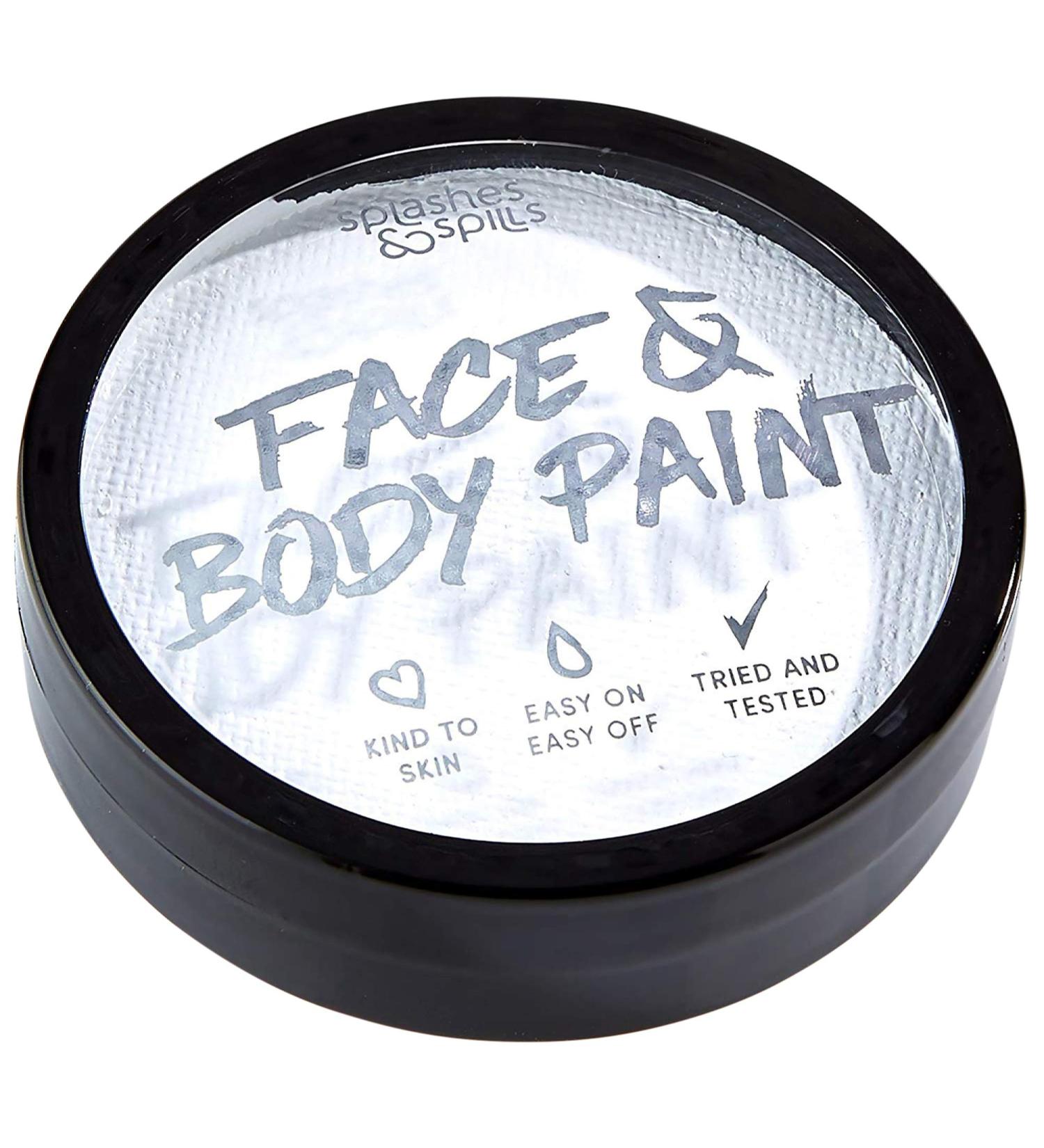 Water Activated White SFX Face and Body Paint 18g Cake Tub by Splashes & Spills - Halloween Makeup for Special Effects, Cosplay, and Costume - Buy Online on GoSupps.com
