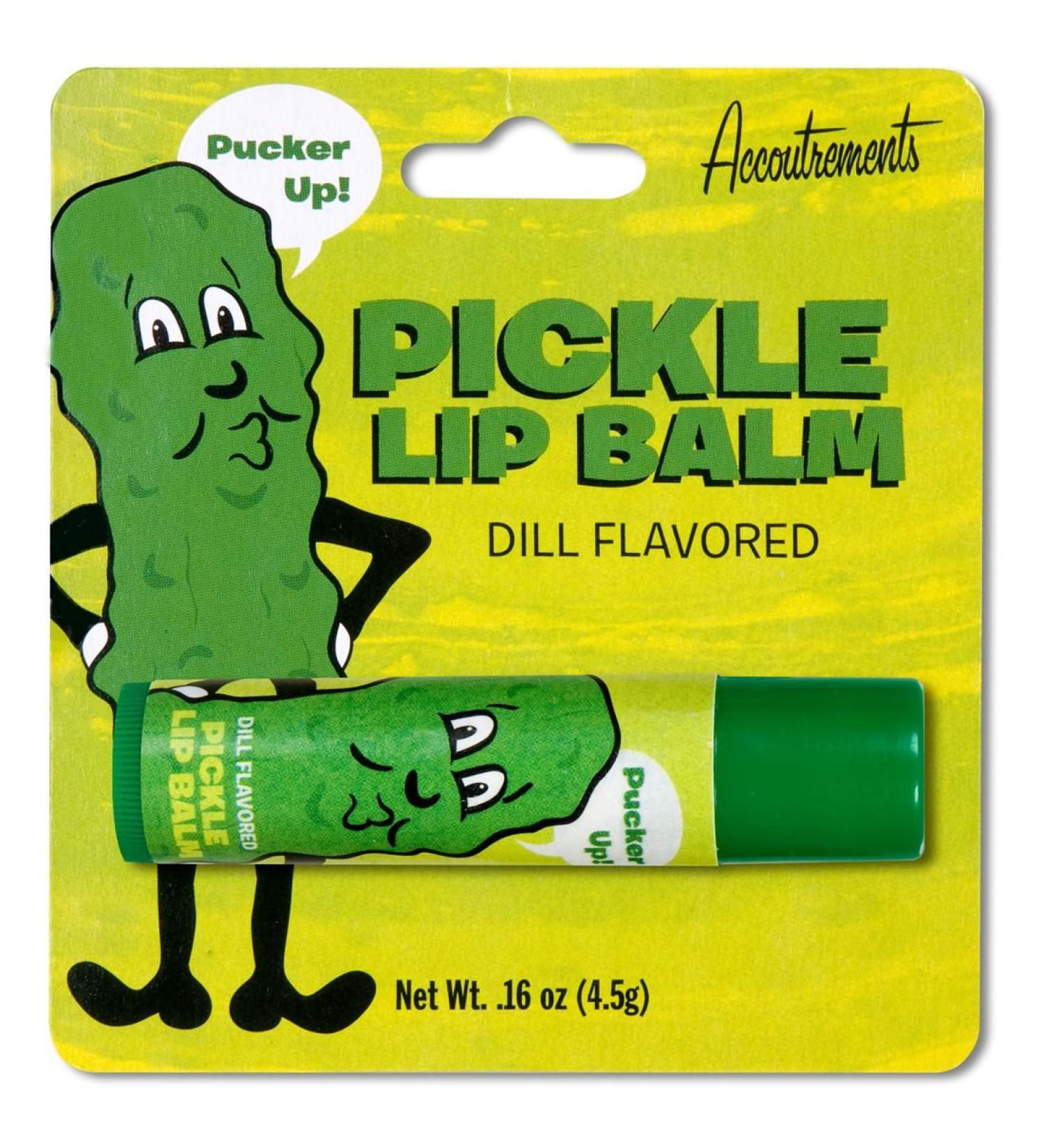 Pickle Lip Balm Dill Flavored Scented Novelty Gag Prank Present