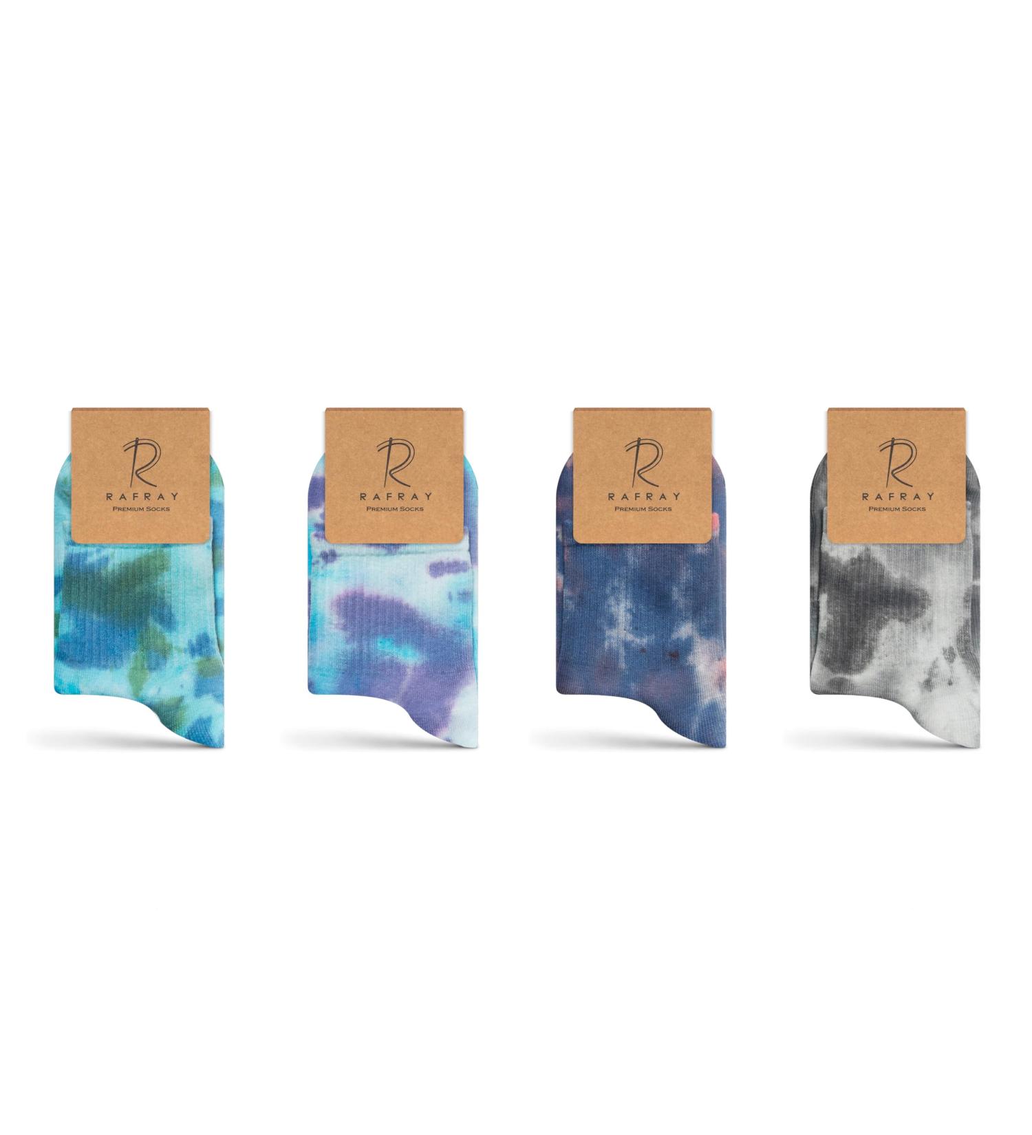 Buy RAFRAY Colorful Sports Socks - Premium Cotton Sneaker Socks Gift Box - 4 Pairs Size 36-40 - International Shipping Available - Buy Online on GoSupps.com