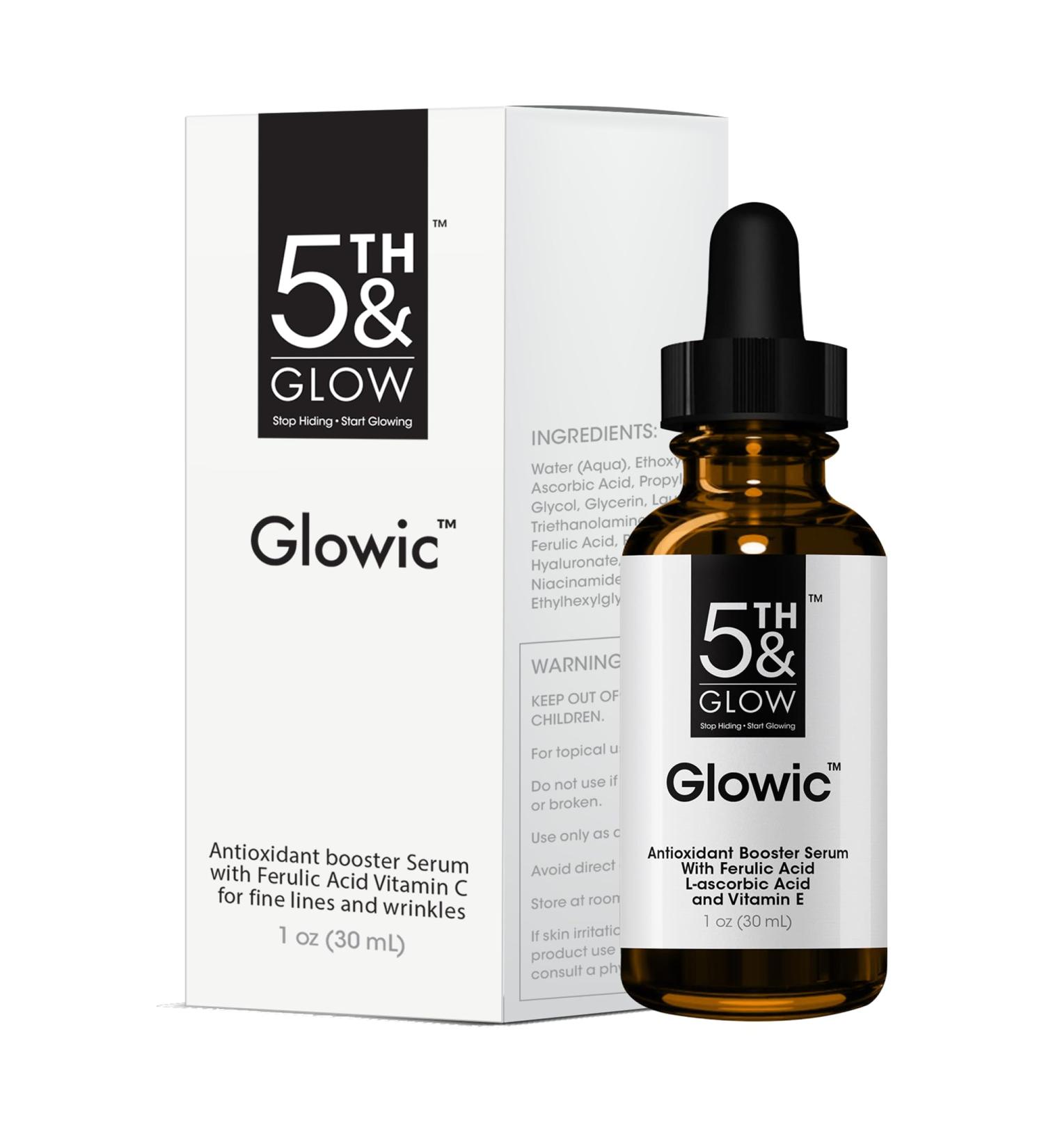5th & Glow Glowic Antioxidant Serum - Enhance Complexion & Reduce Fine Lines | 1 oz - International Shipping - Buy Online on GoSupps.com