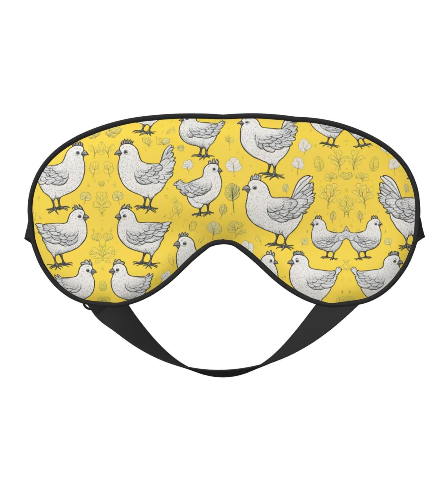 Yellow Chicken Soft Sleep Eye Mask | Breathable Eye Patch for Women | Ideal for Travel & Relaxation - Buy Online on GoSupps.com