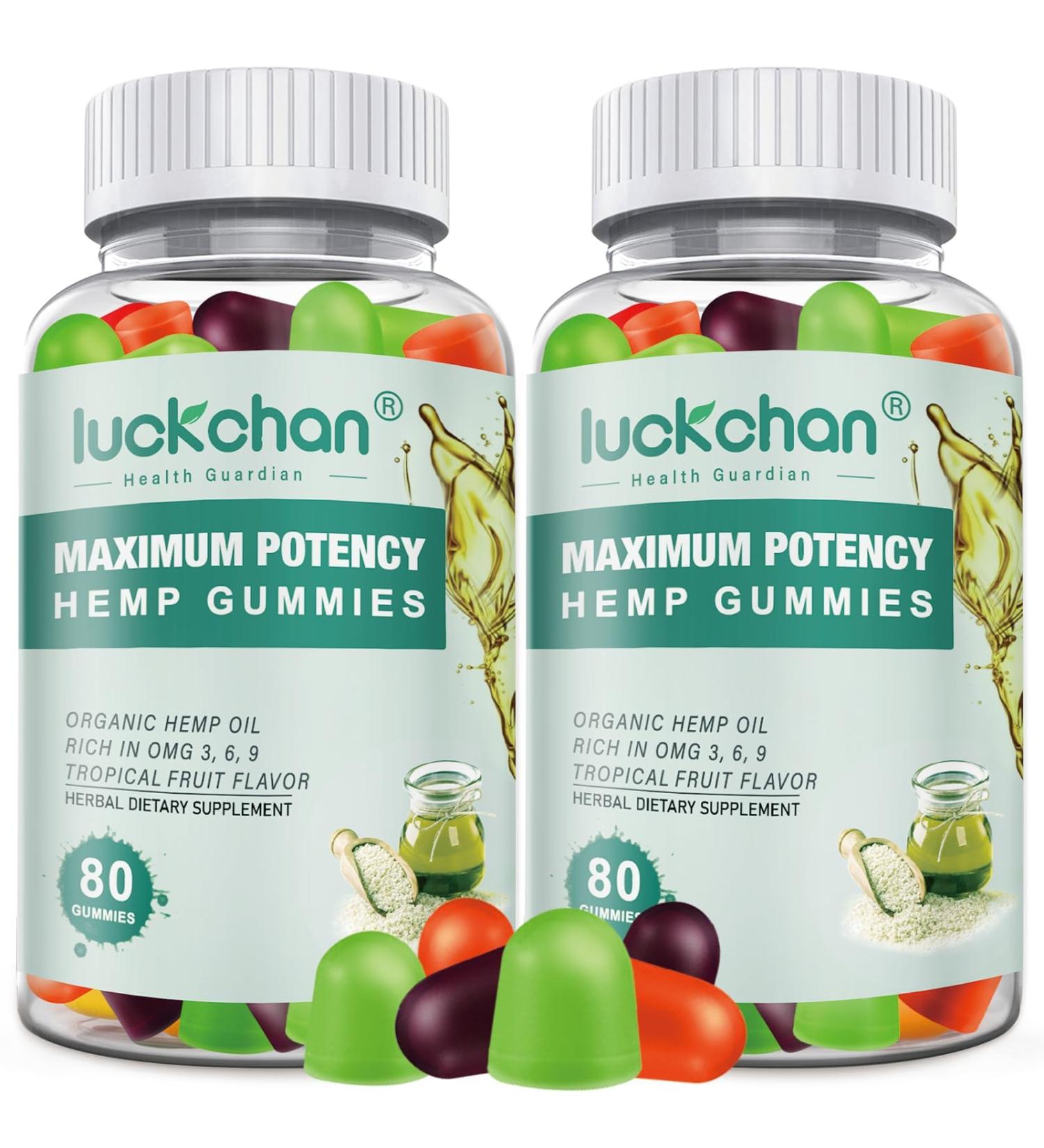 (2 Packs) Hemp Gummies High Potency for Sleep, Pain, Anxiety- Pure Extra Strength Organic H mp Oil Gummies - 100% Natural Bear Hemp Gummy for Adults Fruit - Buy Online on GoSupps.com