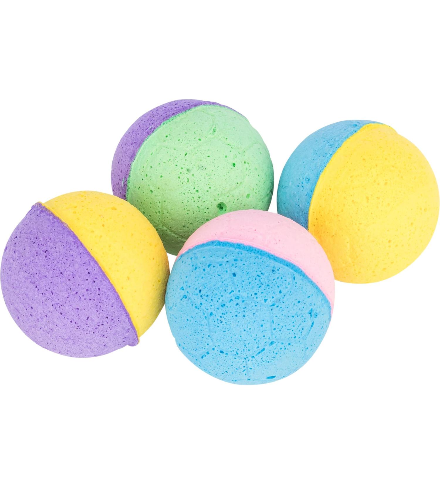 TRIXIE Soft Foam Rubber Balls - 3.5 cm Set of 4 Colorful Dog Chew Toys | International Shipping Available - Buy Online on GoSupps.com