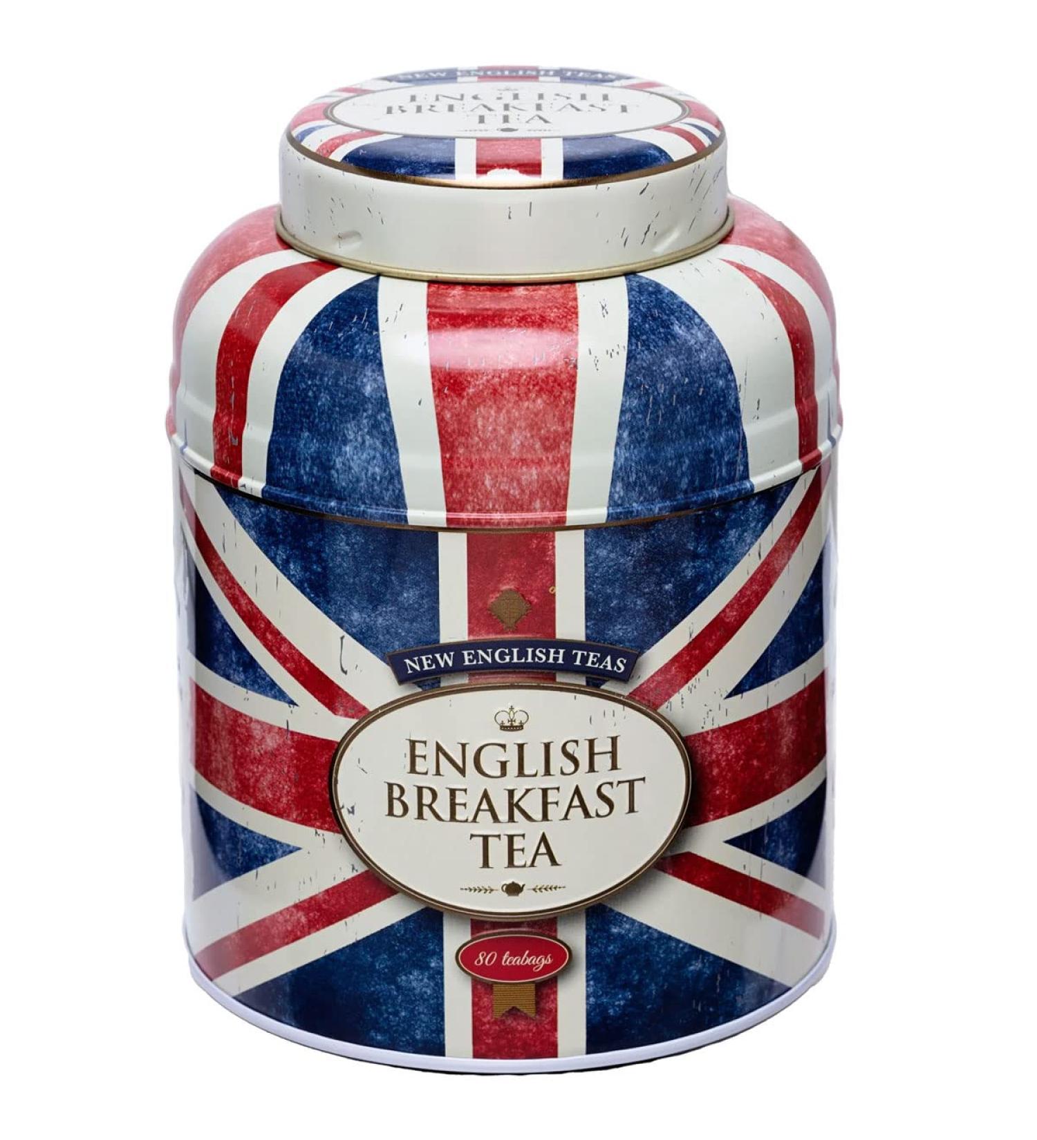 New English Teas Union Jack Round Tea Caddy With 80 English Breakfast Teabags - Buy Online on GoSupps.com