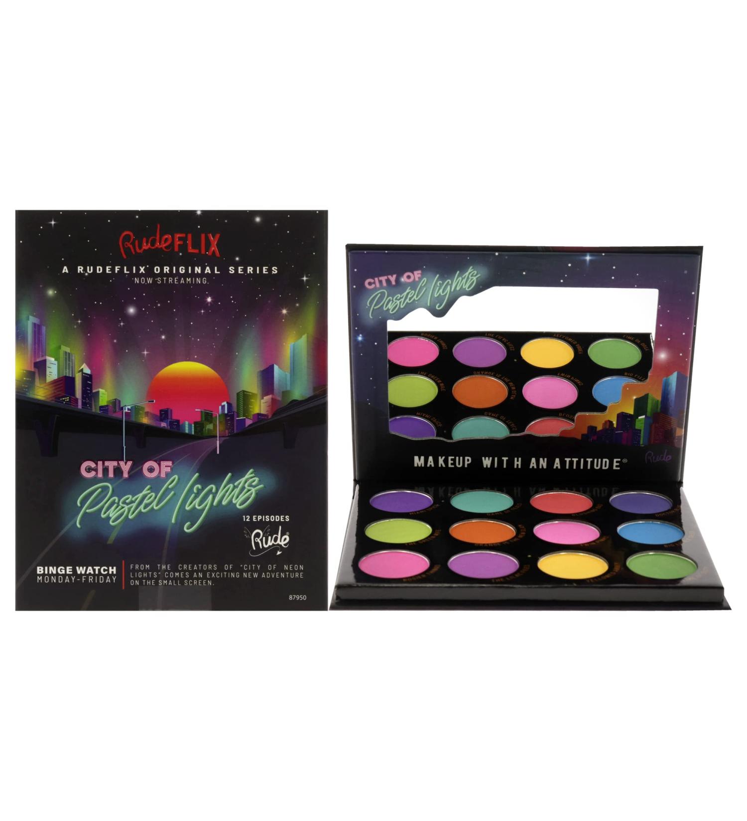 Rude City of Pastel Lights - 12 Pigment & Eyeshadow Palette for Vibrant Looks | International Shipping Available - Buy Online on GoSupps.com