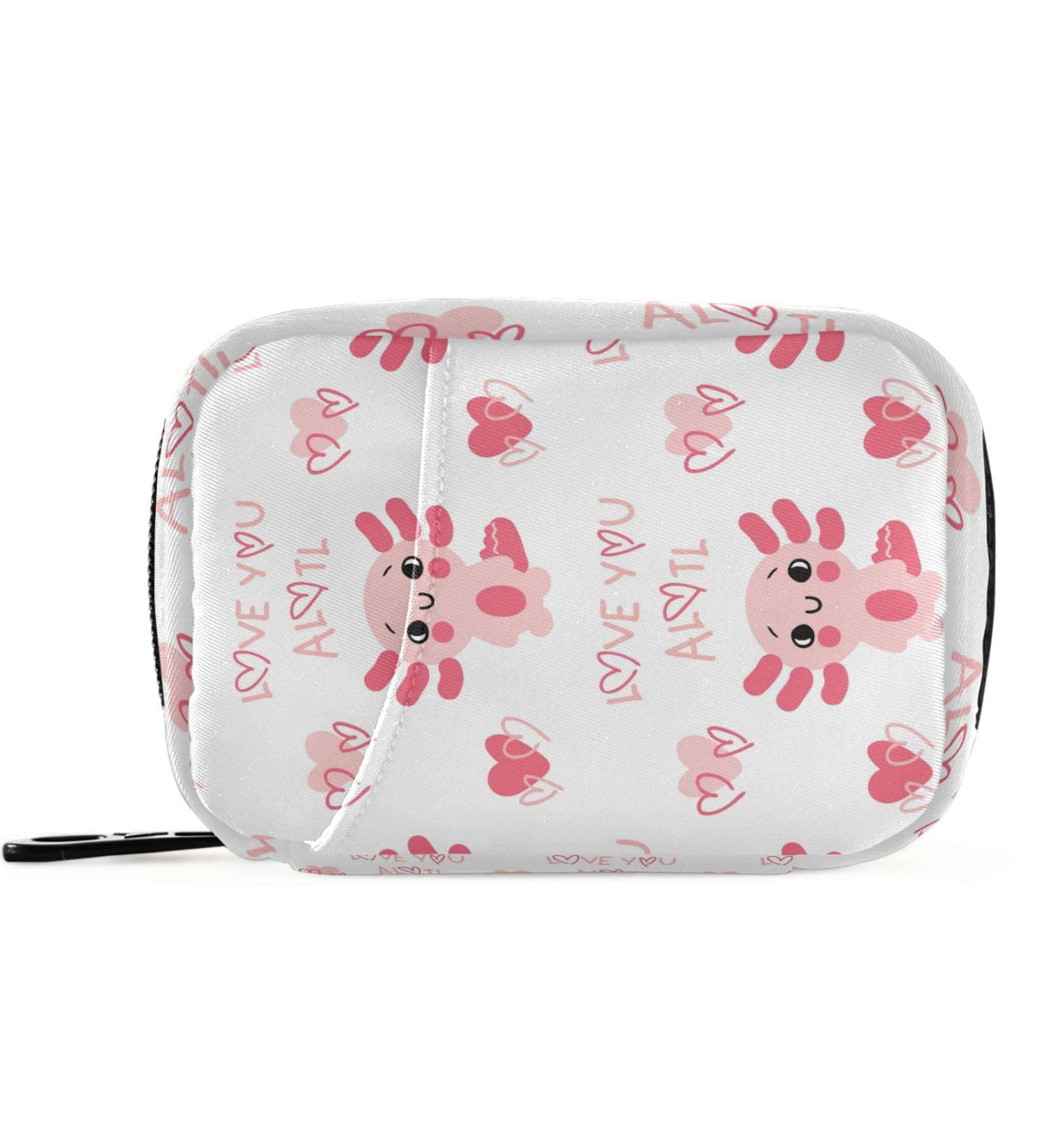 Pfrewn 7-Day Axolotl Pill Organizer Case - Travel-Friendly Vitamin & Medicine Holder Pouch Bag - Buy Online on GoSupps.com