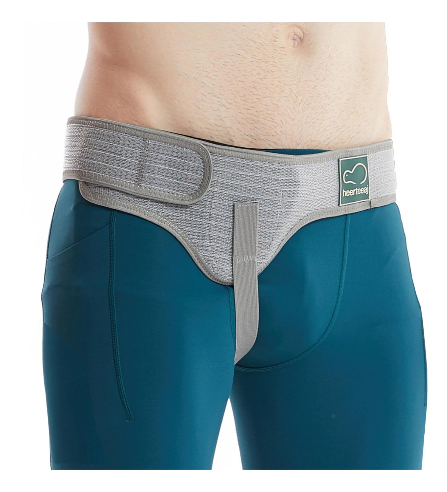 HEERTEEAJ Inguinal Hernia Belt I For right and left side I Hernia Belt I Postoperative Men's Inguinal Hernia Support Belt for Inguinal Hernia | Adjustable Elasticity M Left Side - Buy Online on GoSupps.com