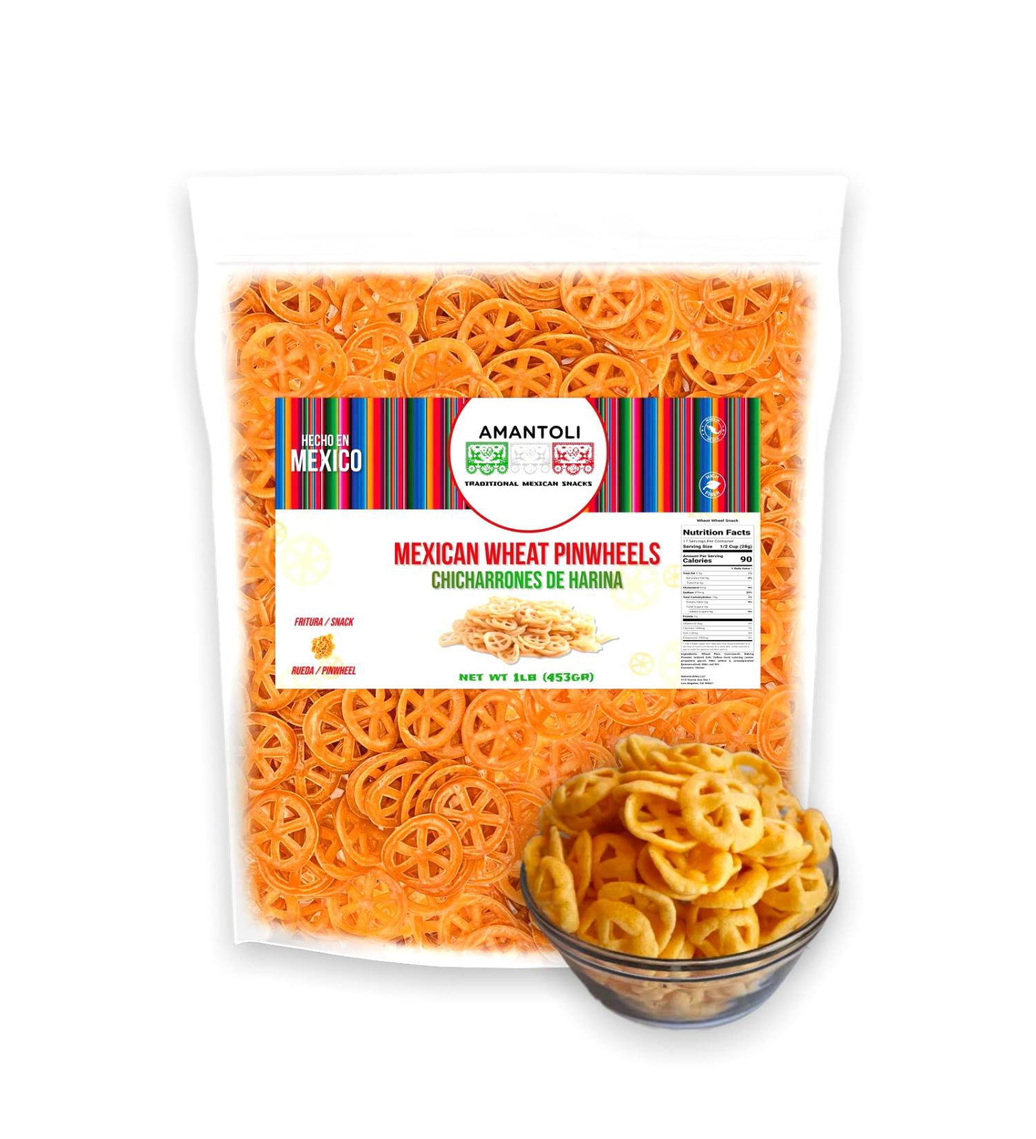 Amantoli Mexican Duritos Pinwheel Wheat 1Lb (453g) | Crunchy Traditional Snack | Chicharron/Fritura De Harina | Made In Mexico - Buy Online on GoSupps.com