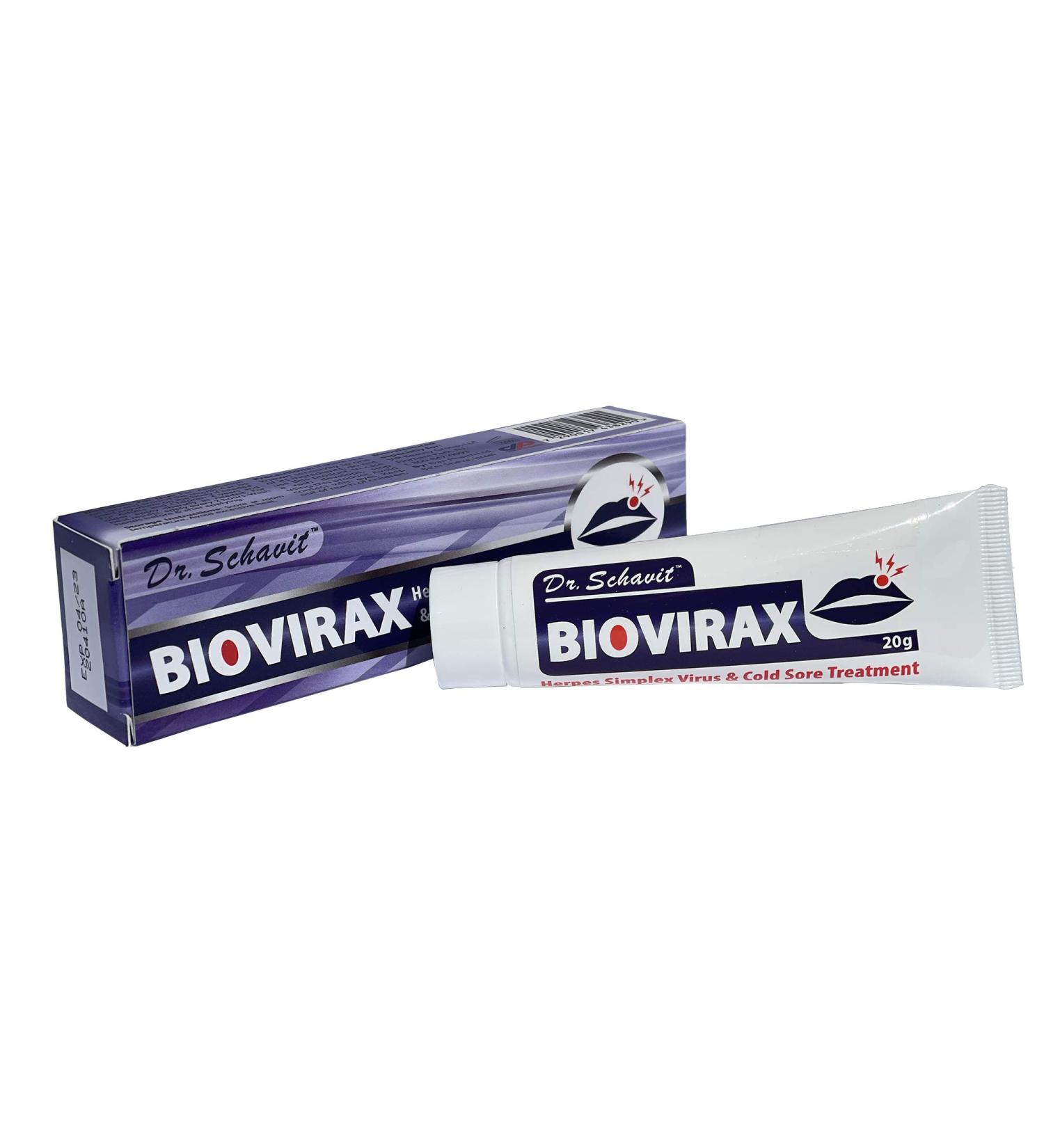 Dr. Schavit BioVirax Cold Sore Treatment Cream - Natural Healing, Prevent Spread, Easy Home Remedy - 20 mg - Buy Online on GoSupps.com