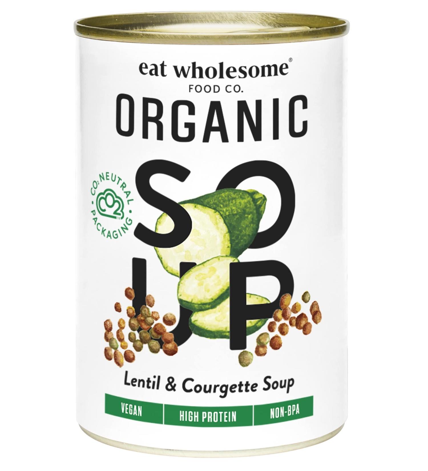 Eat Wholesome Organic Lentil & Courgette Soup 400 g (Pack of 12) Lentil & Courgette 400 ml (Pack of 12) - Buy Online on GoSupps.com