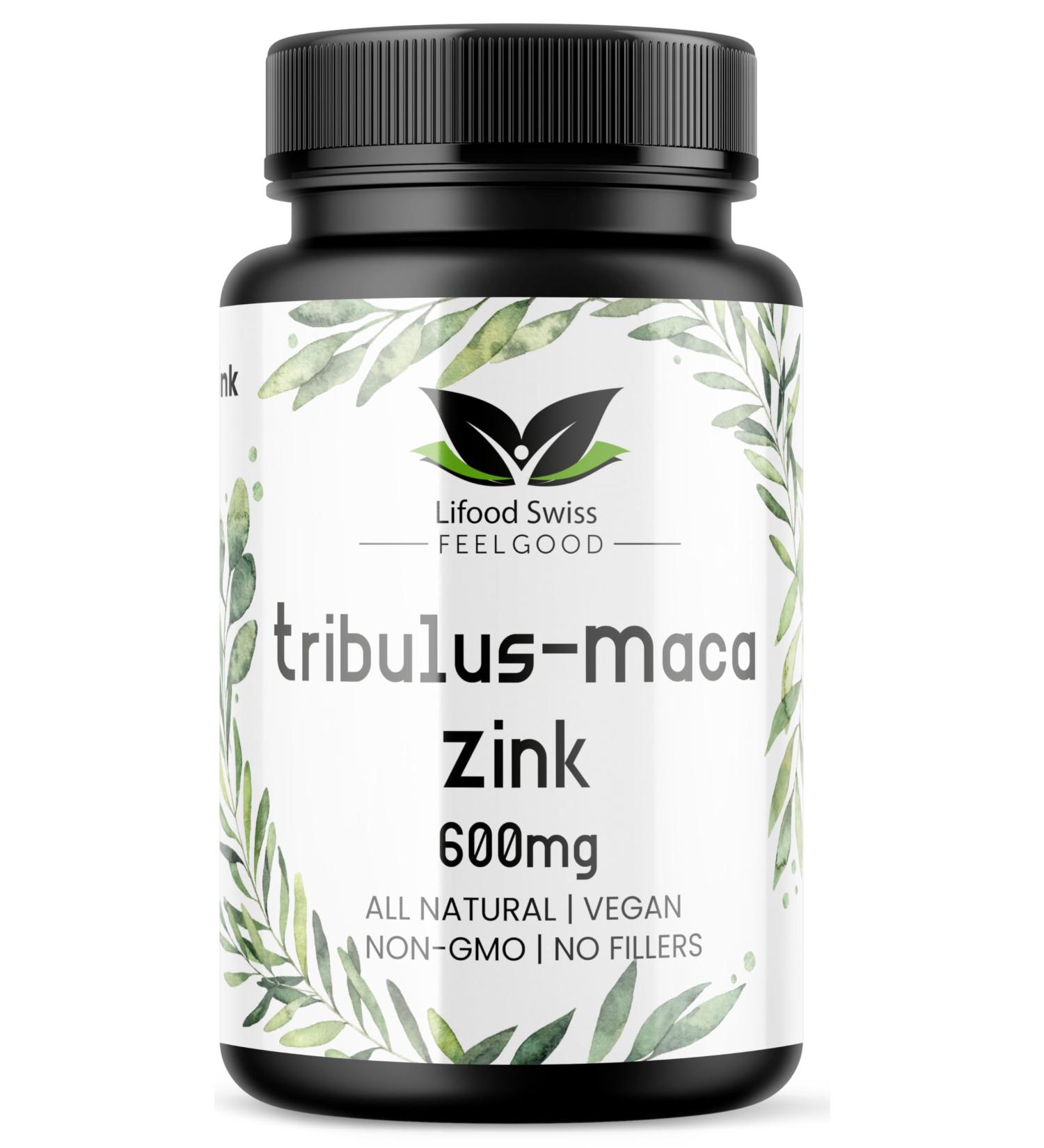 Tribulus Maca & Zinc - 60 Vegan Capsules for Enhanced Performance | 60 Days Supply - Buy Online - Buy Online on GoSupps.com