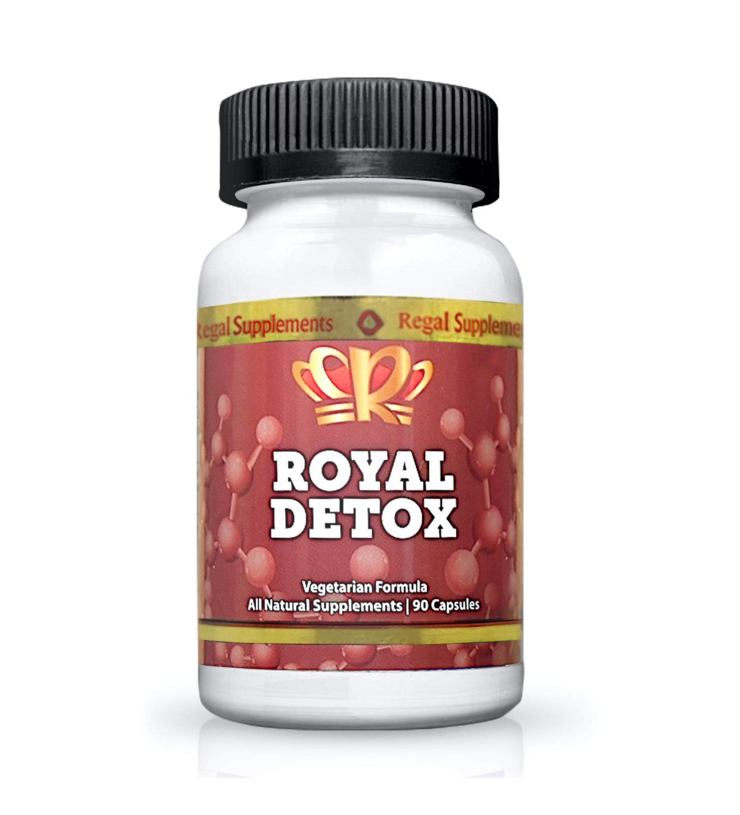 Royal Detox Capsules with Spirulina, Chlorella, Cilantro, Zeolite & Apple Pectin - 90ct | Supports Energy, Colon Health & Immune Defense - Buy Online on GoSupps.com