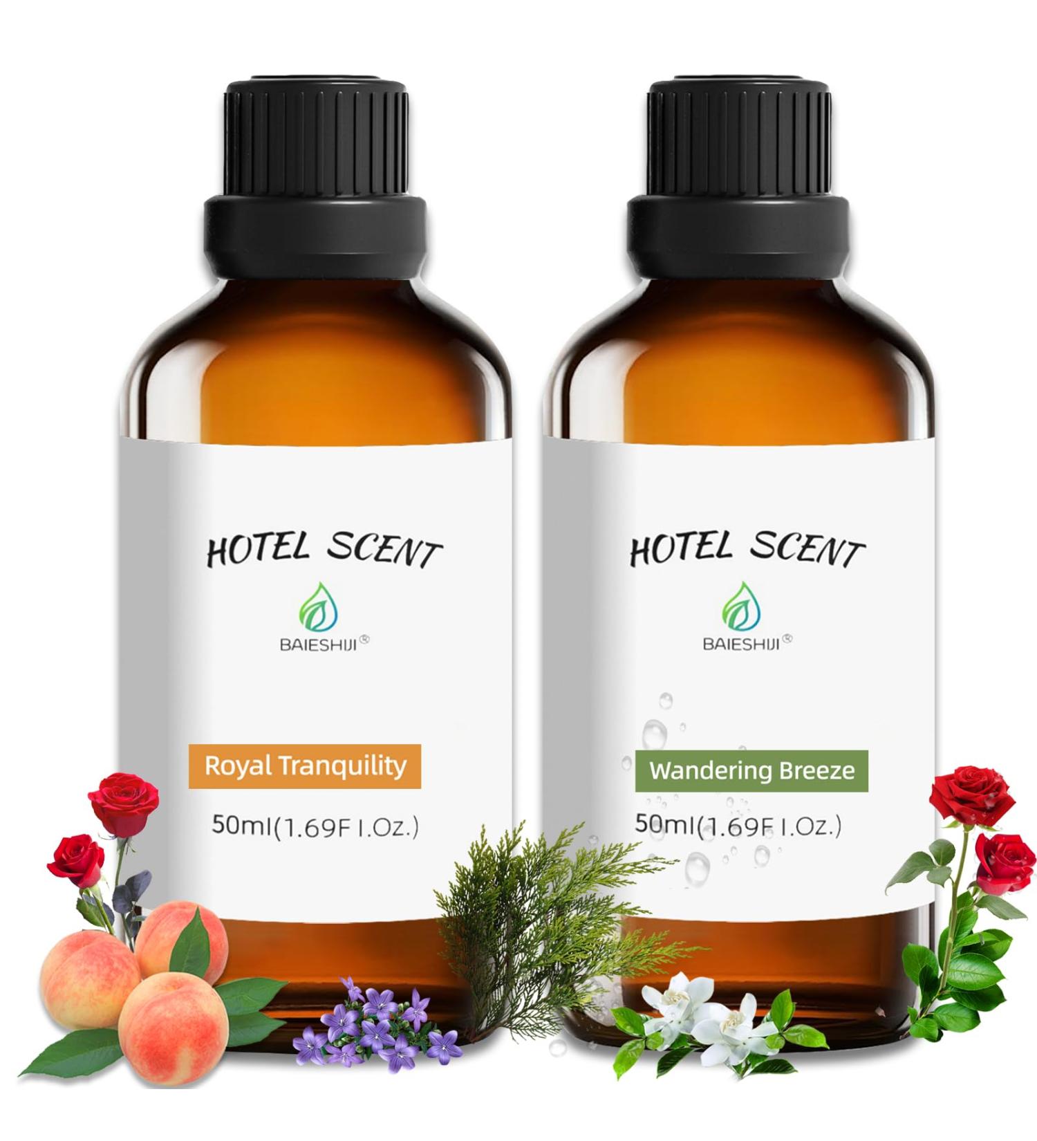 Wandering Breeze & Roy Tranquility Essential Oil - 1.69 Fl Oz Aromatherapy Diffuser Oil | Hotel Collection Inspired by Hilton & Westin - Buy Online on GoSupps.com
