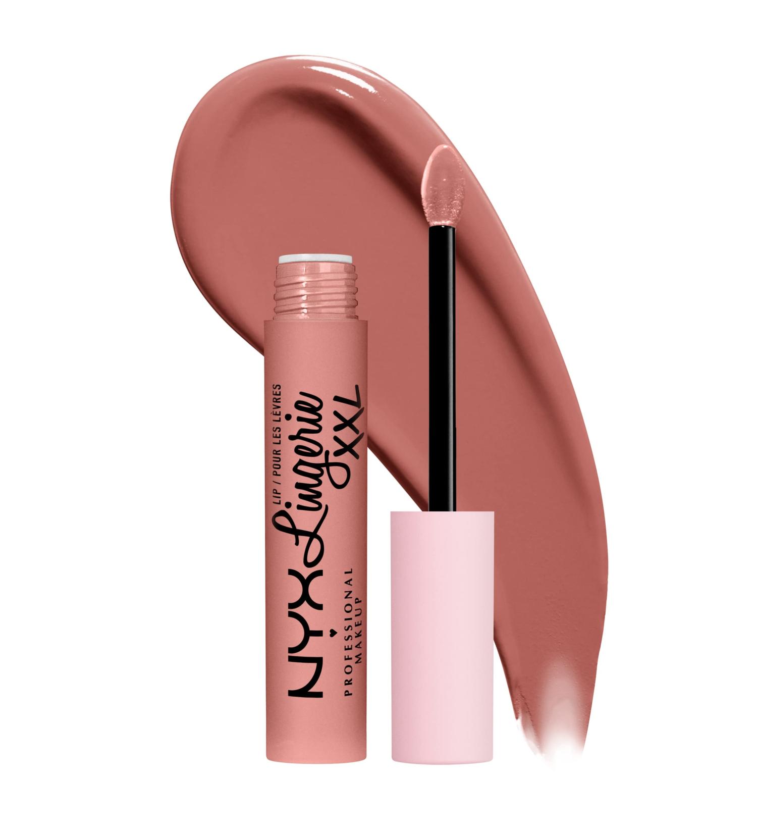 NYX Lip Lingerie XXL Matte Liquid Lipstick - Undress'd Pink Nude | 0.13 Fl Oz - Buy Online on GoSupps.com