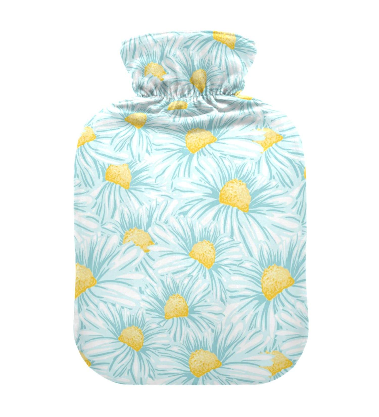Buy Cute Daisy Hot Water Bottles with Cover - 2L Pain Relief for Kids & Adults | International Shipping - Buy Online on GoSupps.com
