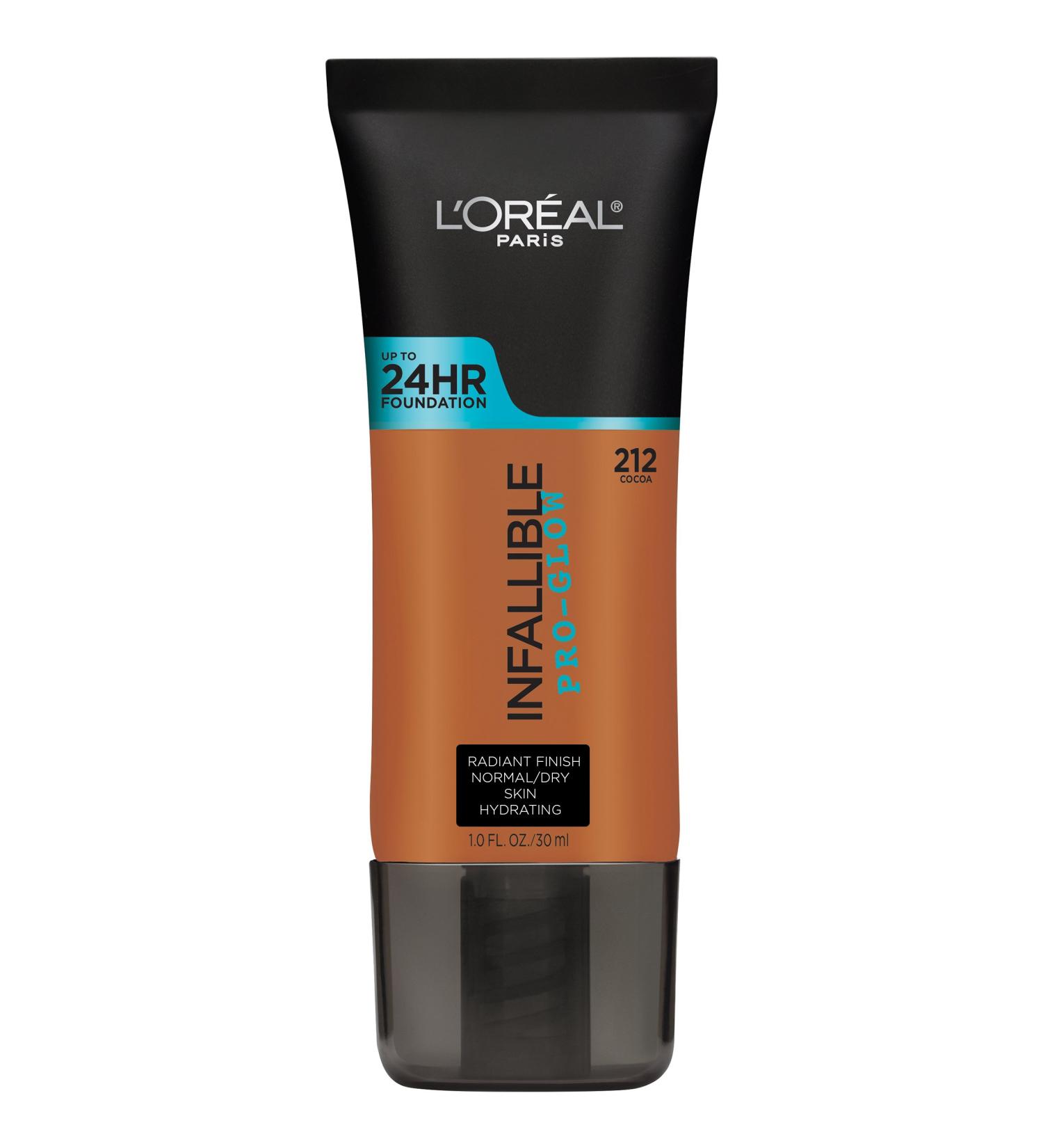 L'Oreal Paris Infallible Pro-Glow Foundation Cocoa 1 fl oz.
