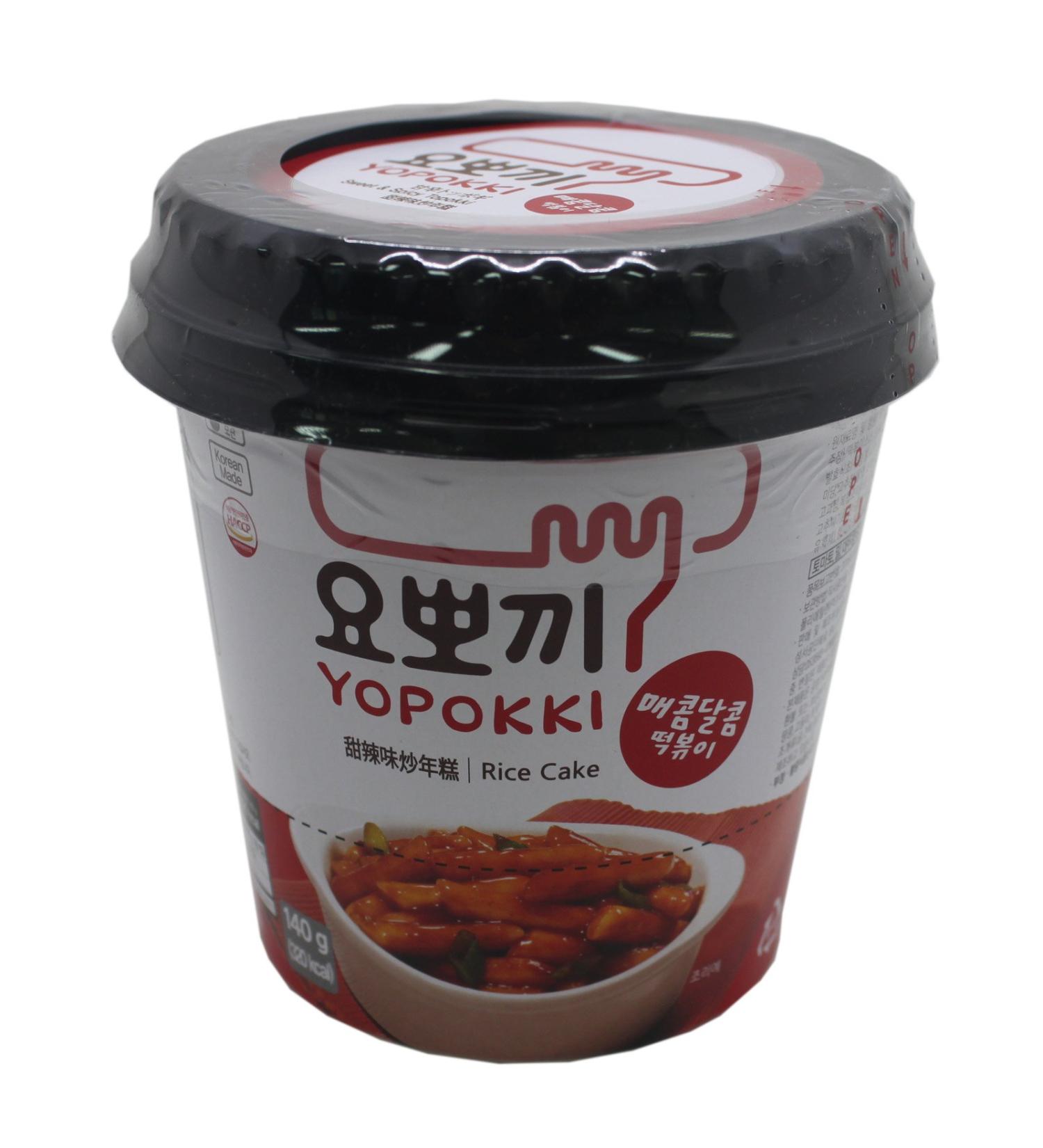 Yopokki Korean Rice Cake with Hot Sauce (Spicy Topokki) 140g