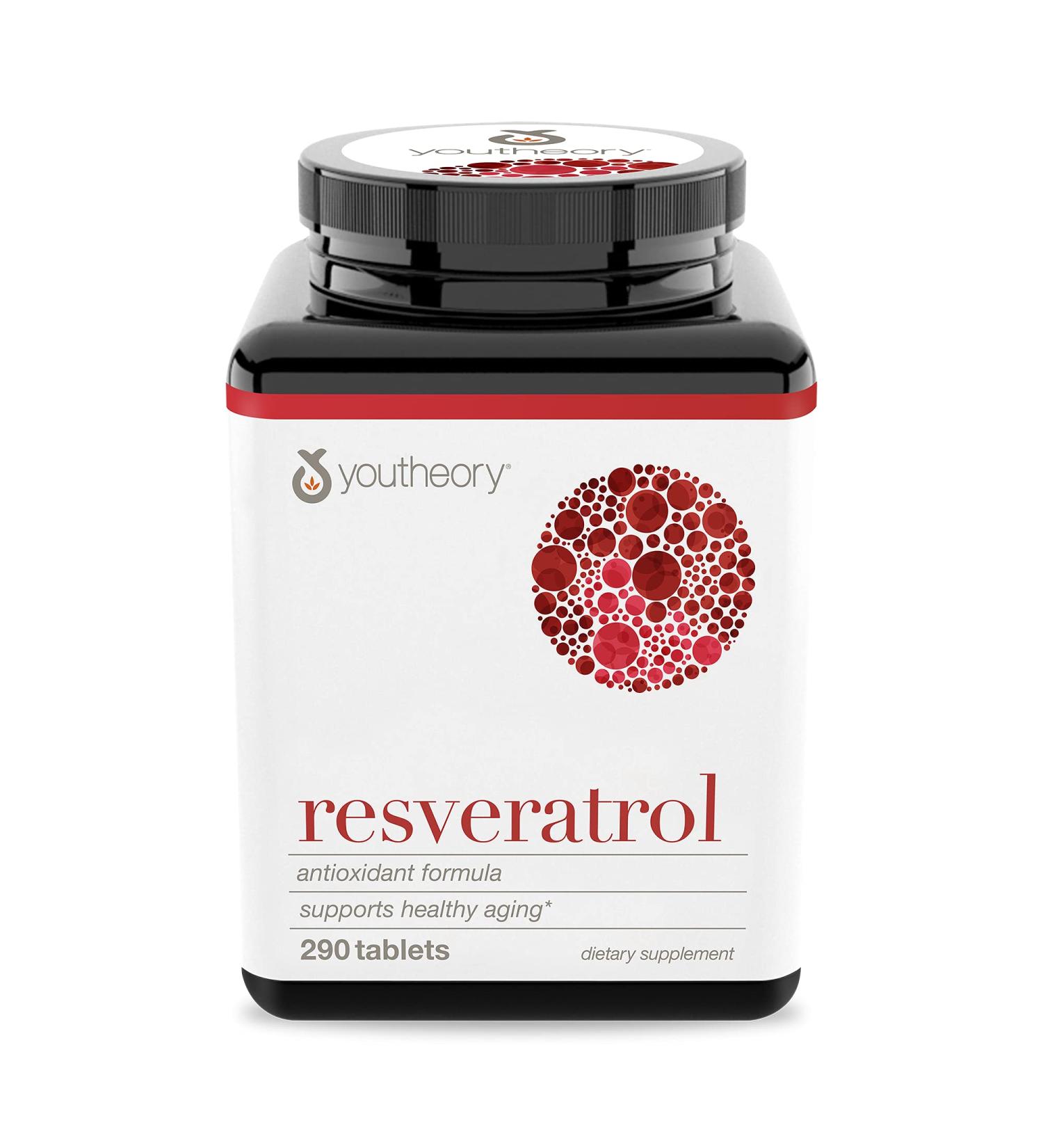 Youtheory Resveratrol with Acerola 290 Count: Powerful Antioxidant Blend - 1 Bottle - Buy Online on GoSupps.com